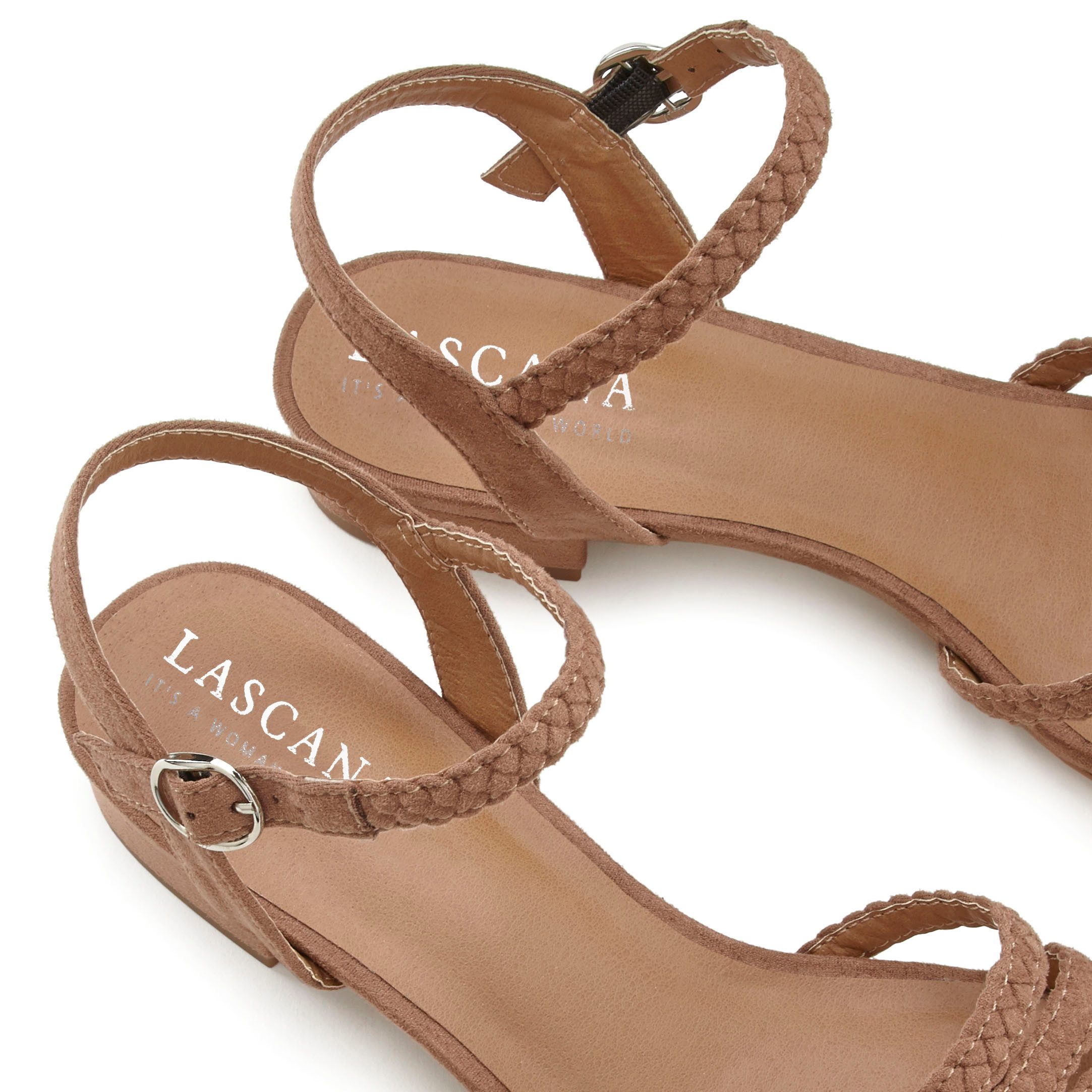LASCANA Sommerschuh Sandale Sandalette, Sommerschuh mit geflochtenen Riemchen VEGAN
