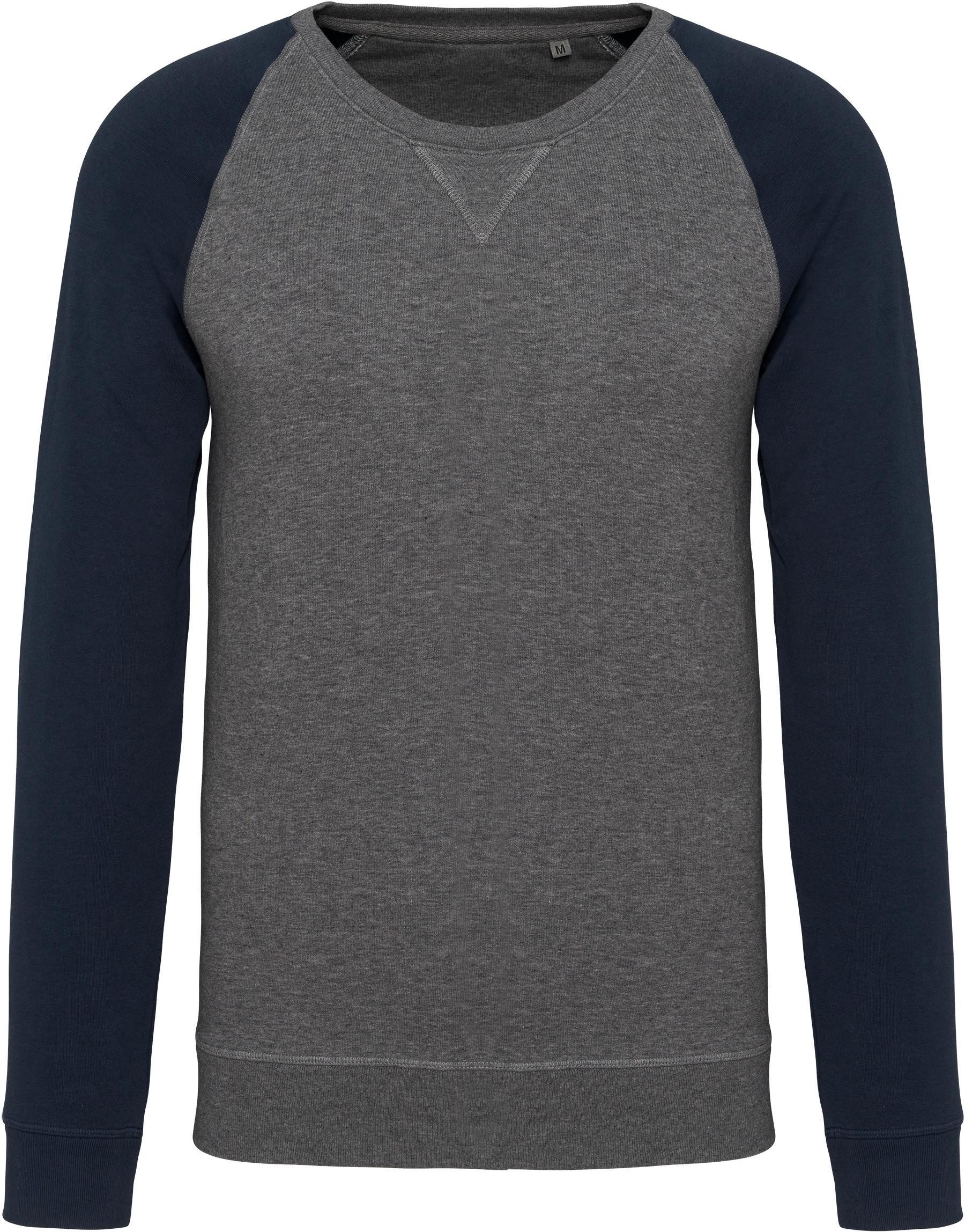 Kariban Sweatshirt Zweifarbiges Herren-Sweatshirt French Terry günstig online kaufen