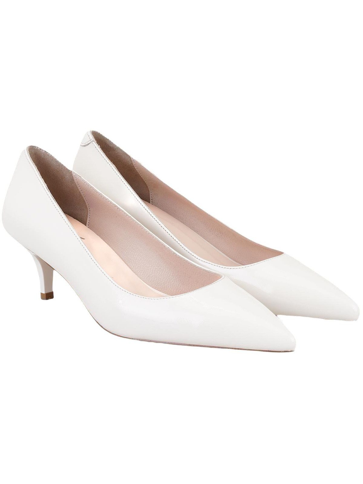 Desa Desa Damen-Pumps aus Lackleder, klassischer Kegelabsatz Pumps