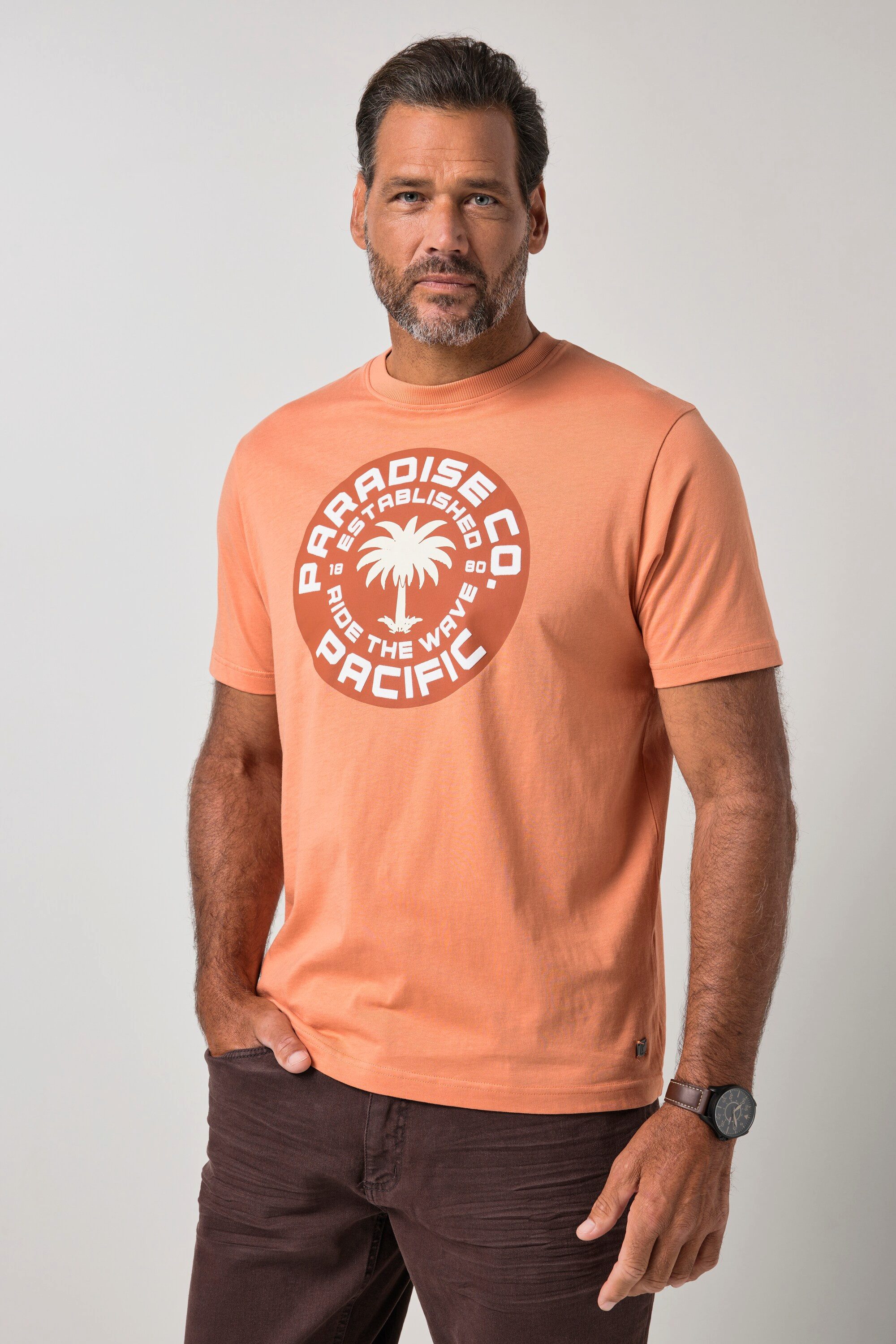 JP1880 T-Shirt T-Shirt Halbarm Brustprint bis 8 XL