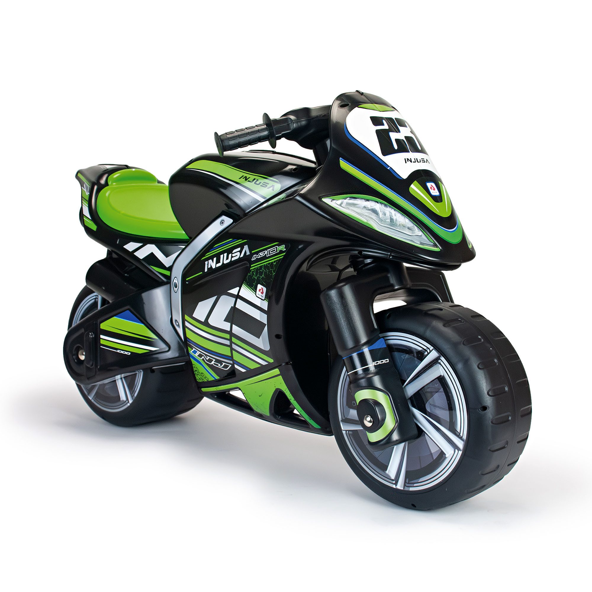 INJUSA Rutschmotorrad Winner Moto XL, Kinder Laufrad XL Motorrad mit breiten Rädern, ab 3 Jahren, bis 50 kg
