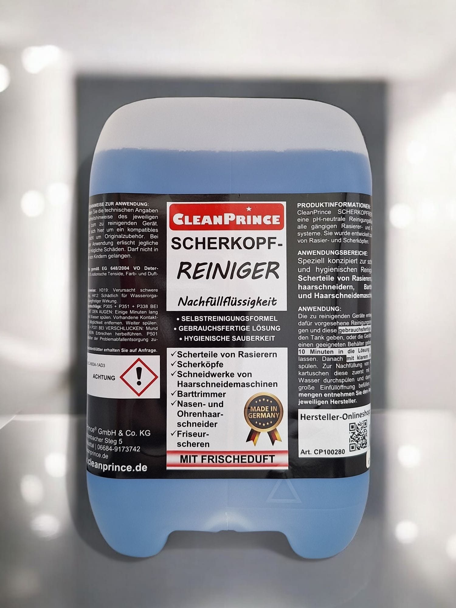 CleanPrince Scherkopfreiniger Чистящие средства für Rasierer und Scherköpfe Elektrorasierer Reinigungslösung