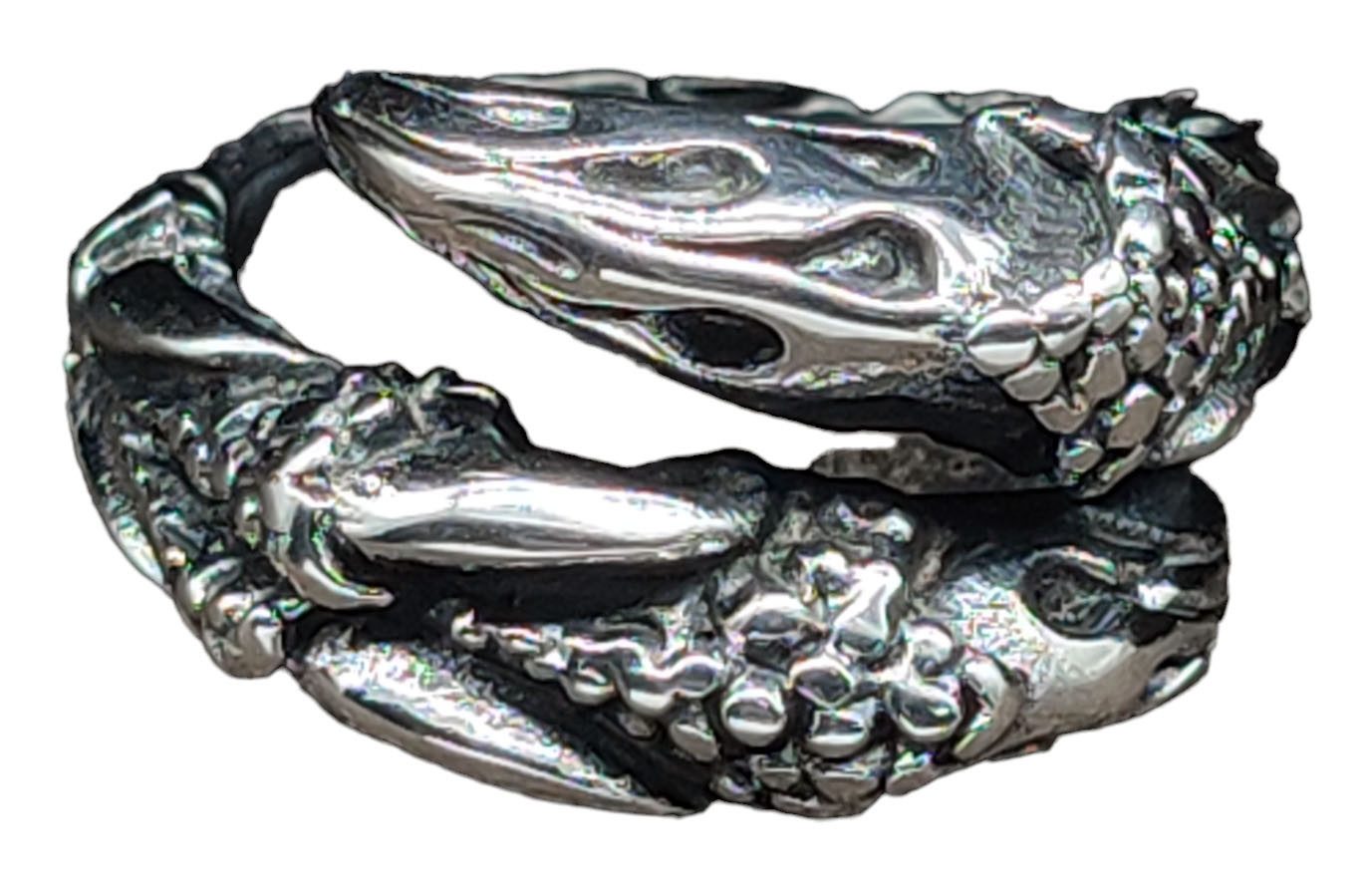 Fingerring RING DRACHENKRALLE, GR. 55-71 (EDKR) - EDELSTAHL