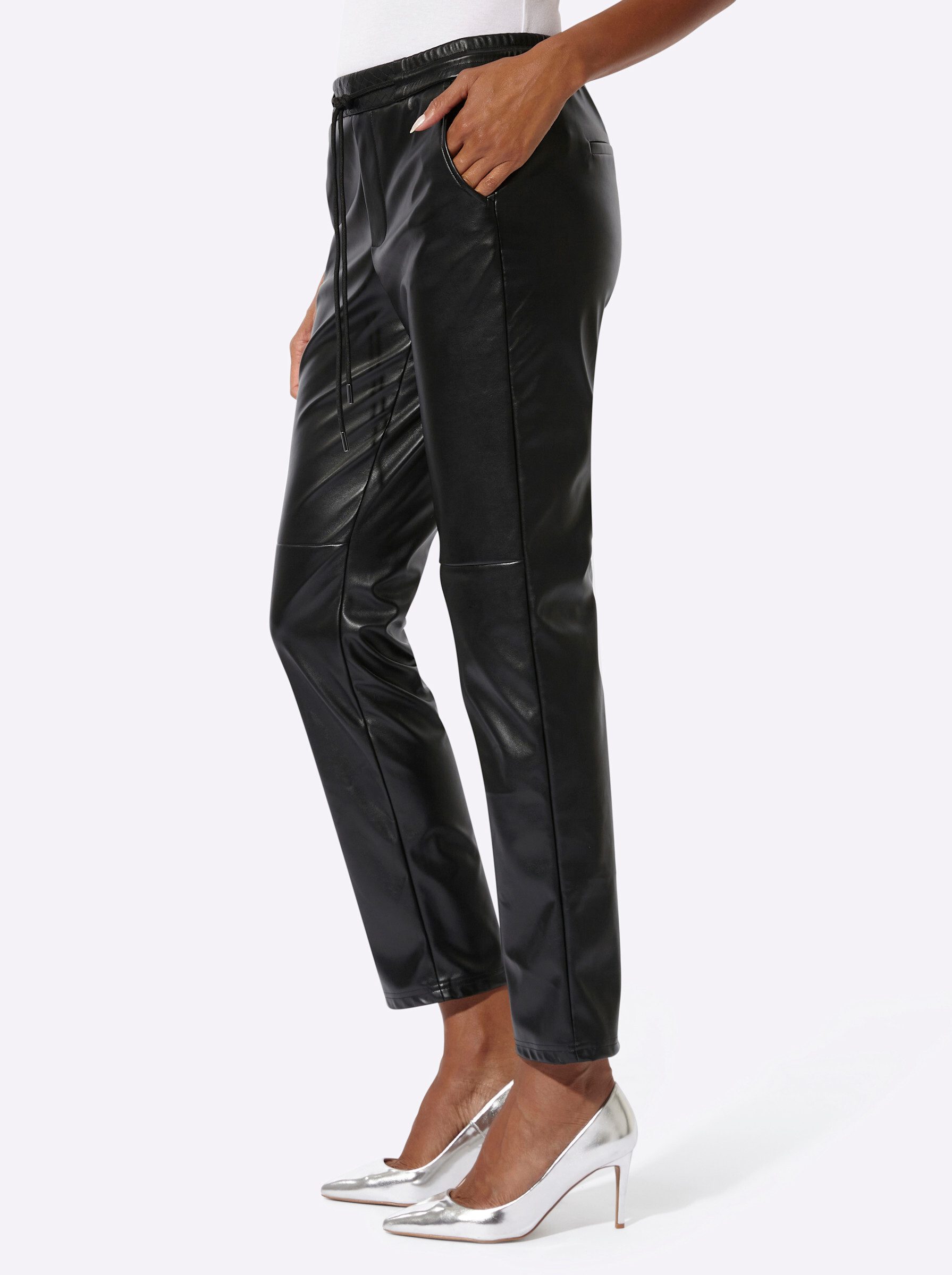 creation L Jerseyhose Lederimitat-Jogpant komfortabel – Bild 5 von 5