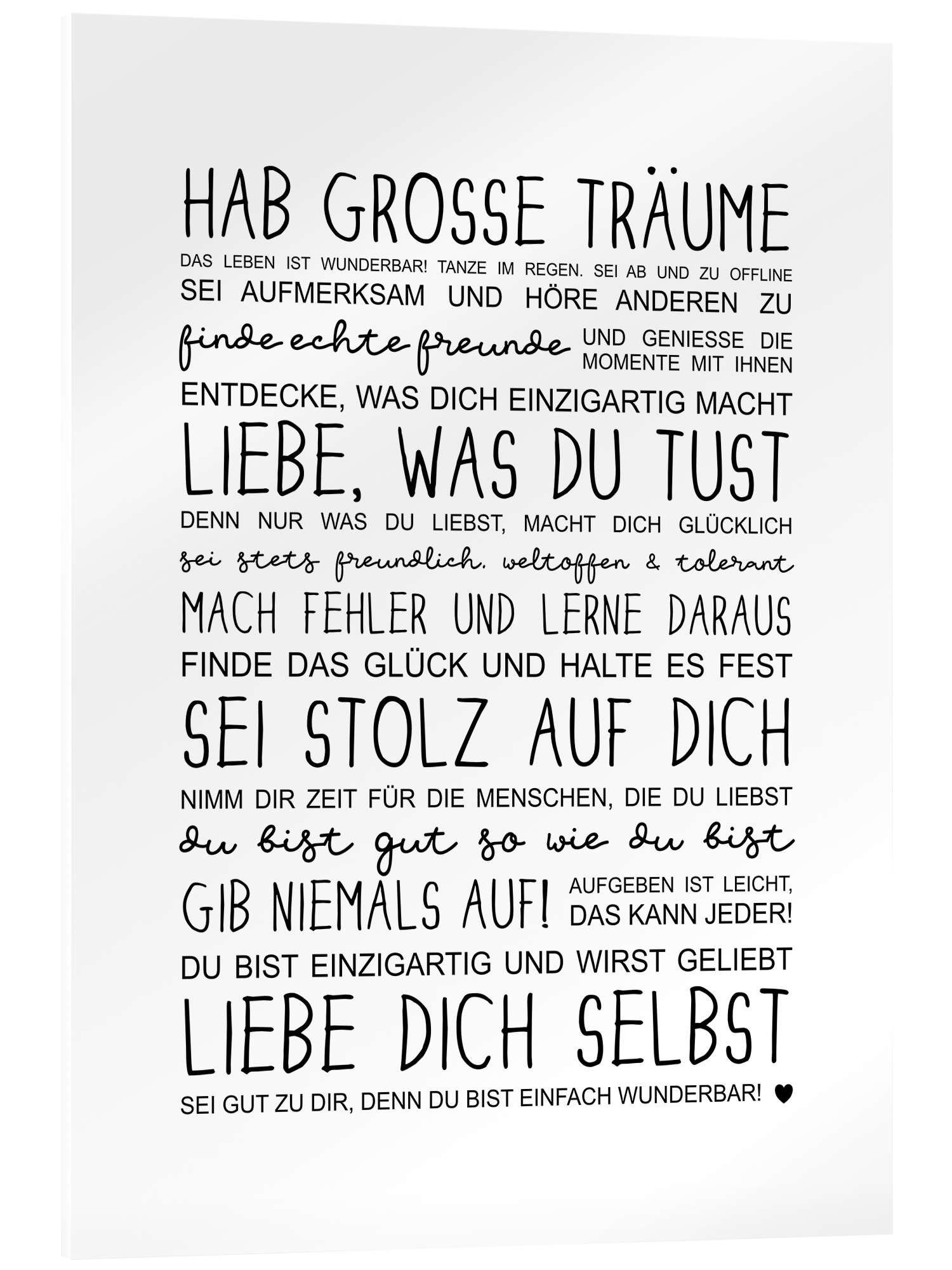 Posterlounge Wandbild Liebe dich selbst, Heyduda, erhältlich als Poster, Leinwandbild, Wandsticker oder Acrylglasbild