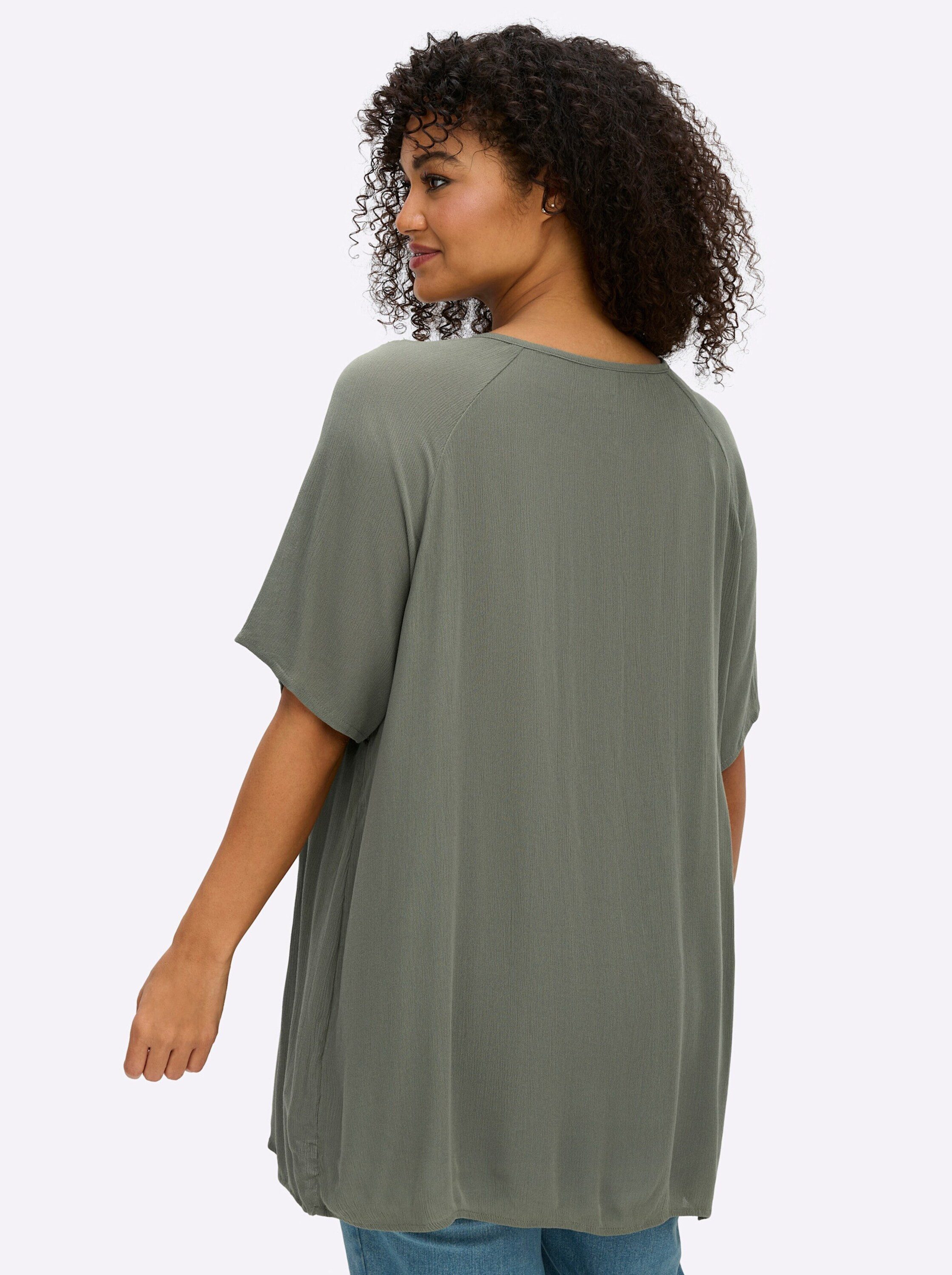 Sieh an! Klassische Bluse Tunikabluse Kurzarm günstig online kaufen