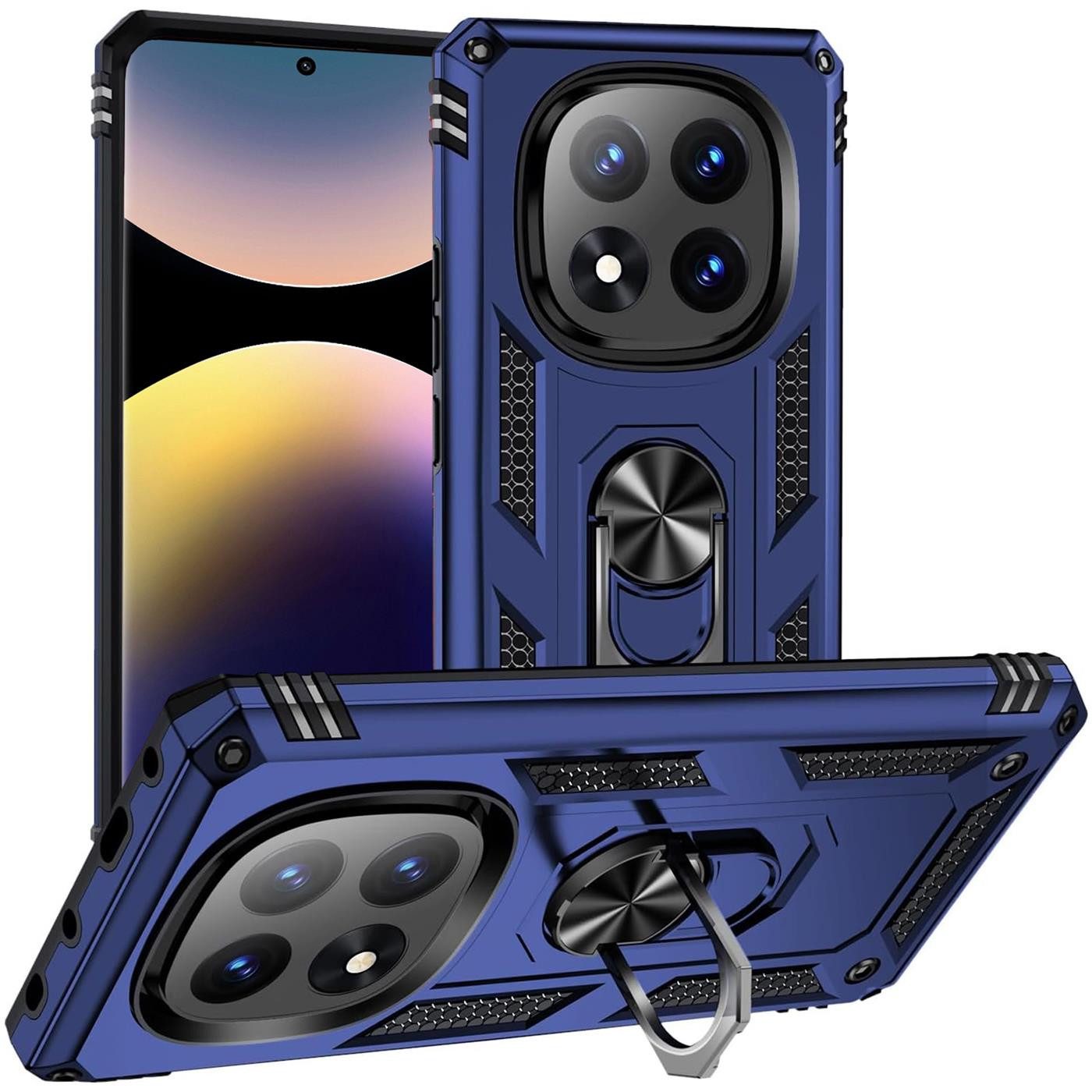 CoolGadget Handyhülle Armor Shield Case für Xiaomi Redmi Note 14 Pro+ 5G 6,67 Zoll, Outdoor Cover mit Magnet Ringhalterung Hülle für Redmi Note 14 Pro+ 5G