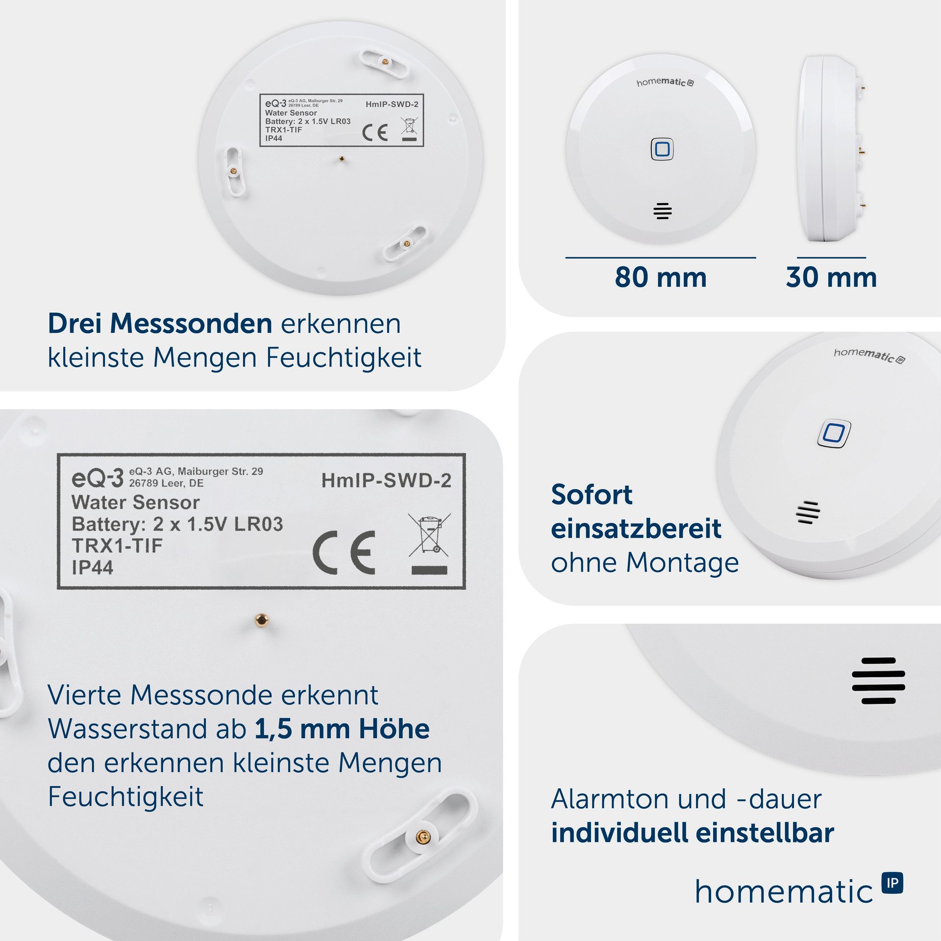 Homematic IP Wassersensor V2 Smart-Home-Zubehör – Bild 3 von 5