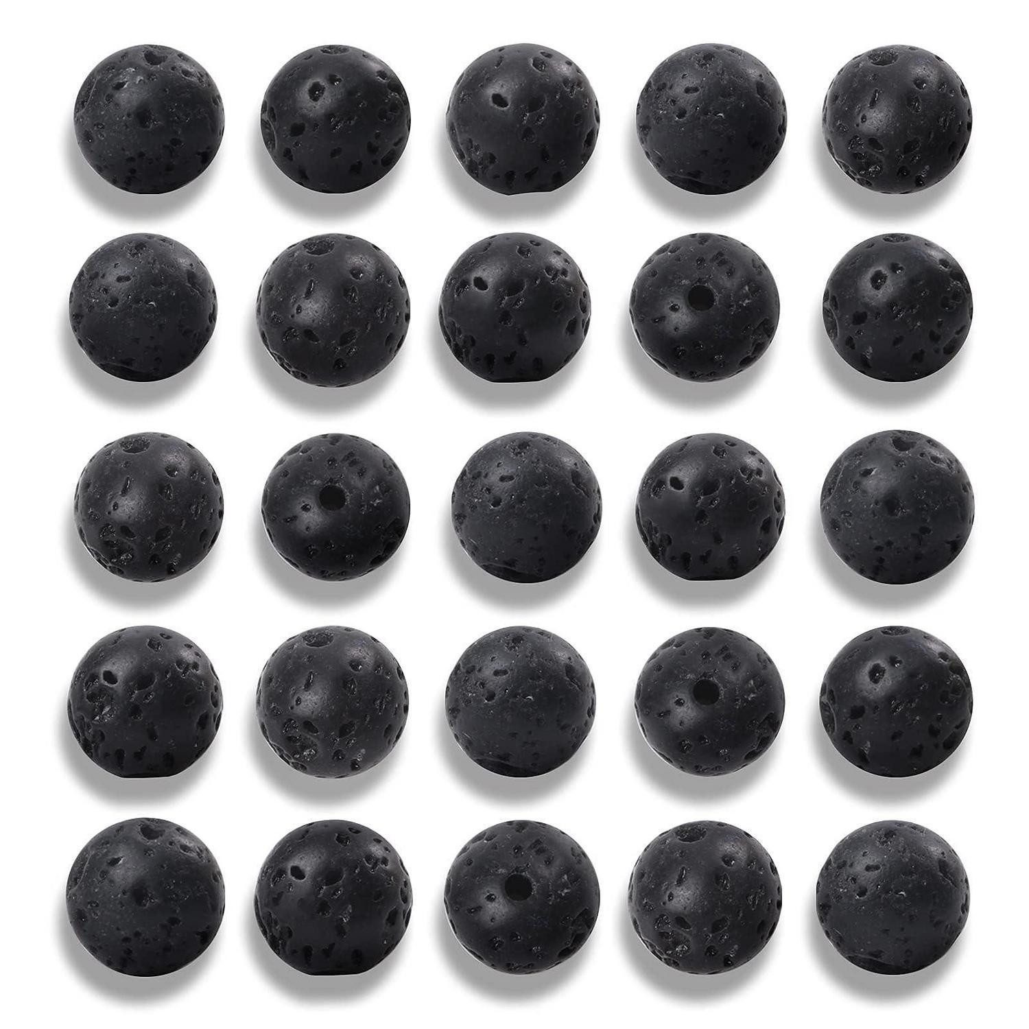 LuxusKollektion Lavasteine Lava-Edelsteinperlen schwarz 4mm 200Stk., (200 St)
