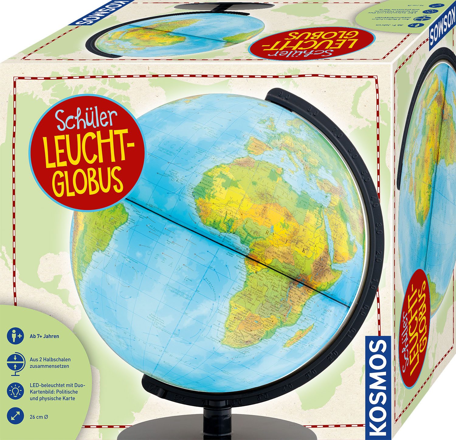 Kosmos Globus Schüler Leucht-Globus, Made in Germany
