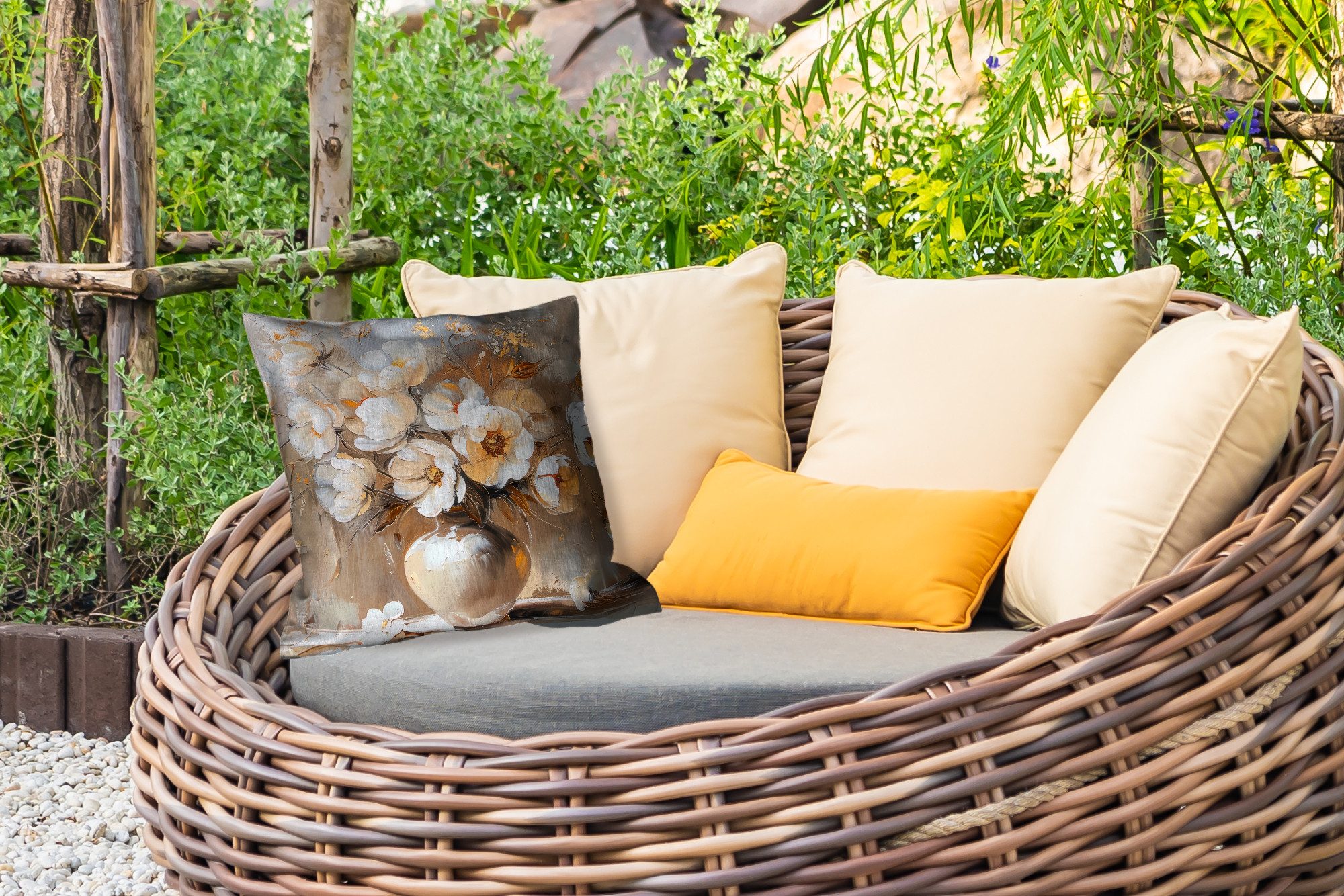 MuchoWow Dekokissen Vase - Blumen - günstig online kaufen