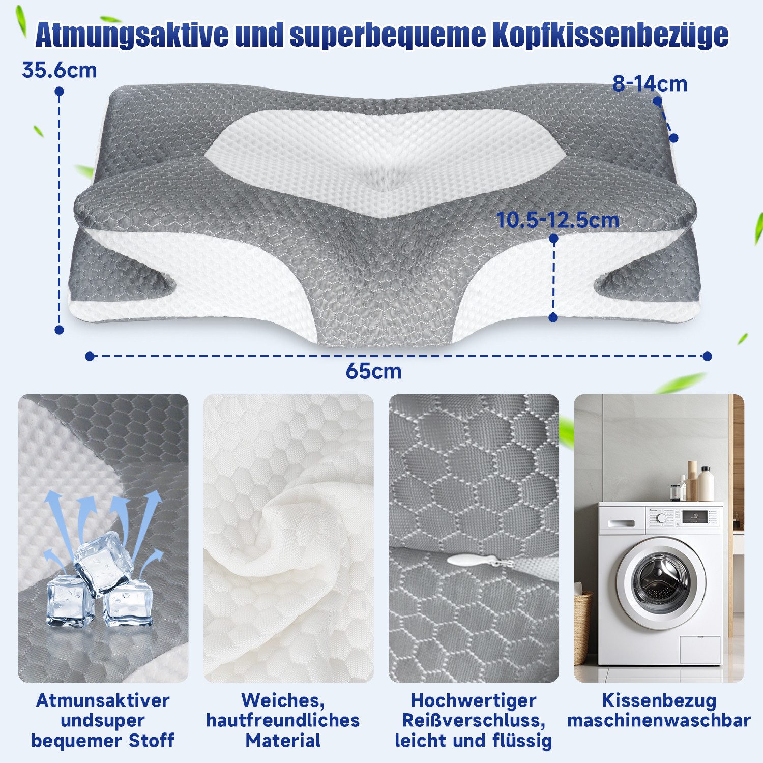 Esun Kopfkissen Memory Foam Kissen Kopfkissen, Ergonomisches Nackenkissen, günstig online kaufen