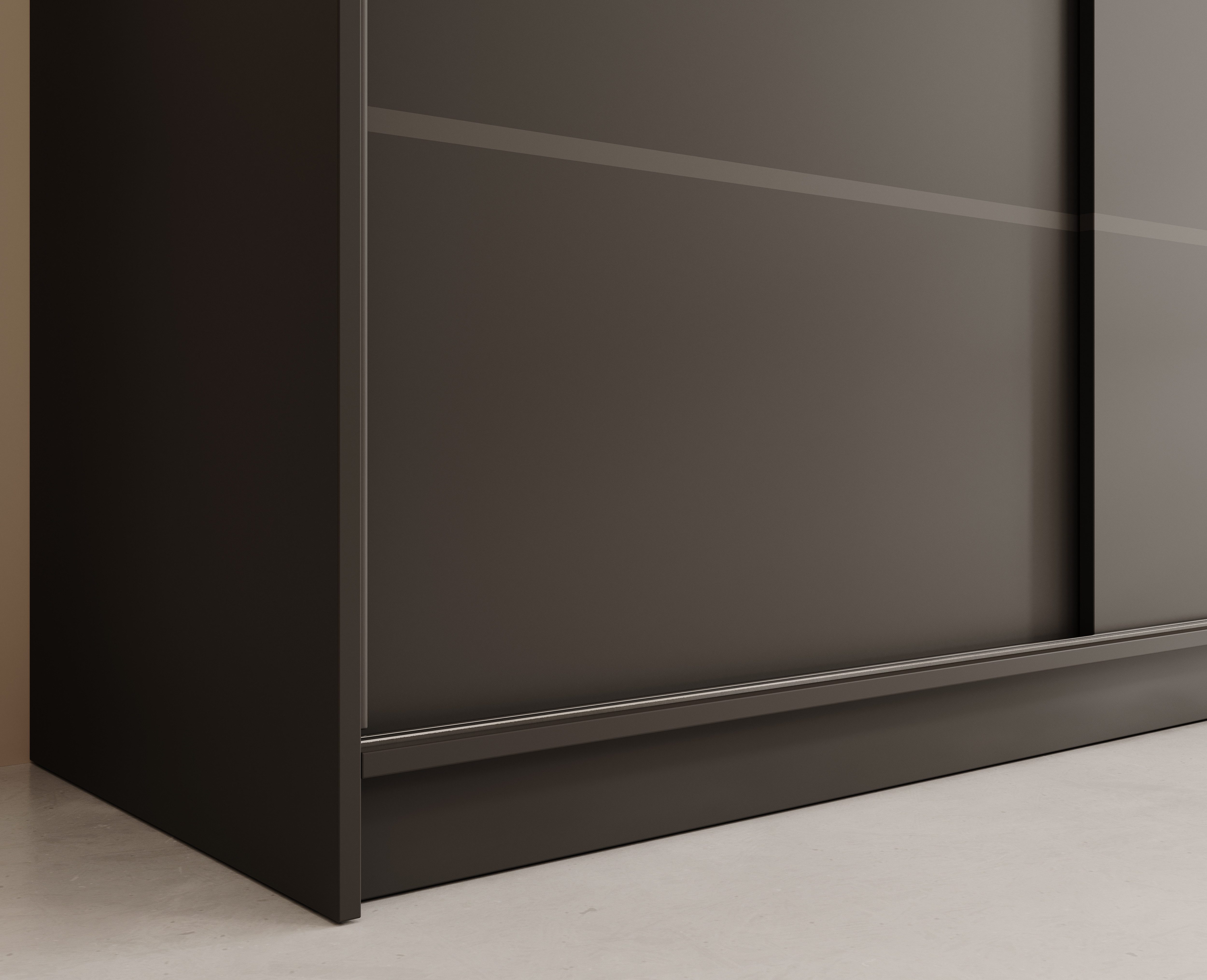 MOEBLO Schiebetürenschrank Velora 250 (Moderner Kleiderschrank mit 3 Schiebetüren, großem Stauraum, Schrank Garderobe Schiebtüren Schlafzimmer) (BxHxT): 250 x 215 x 58 cm