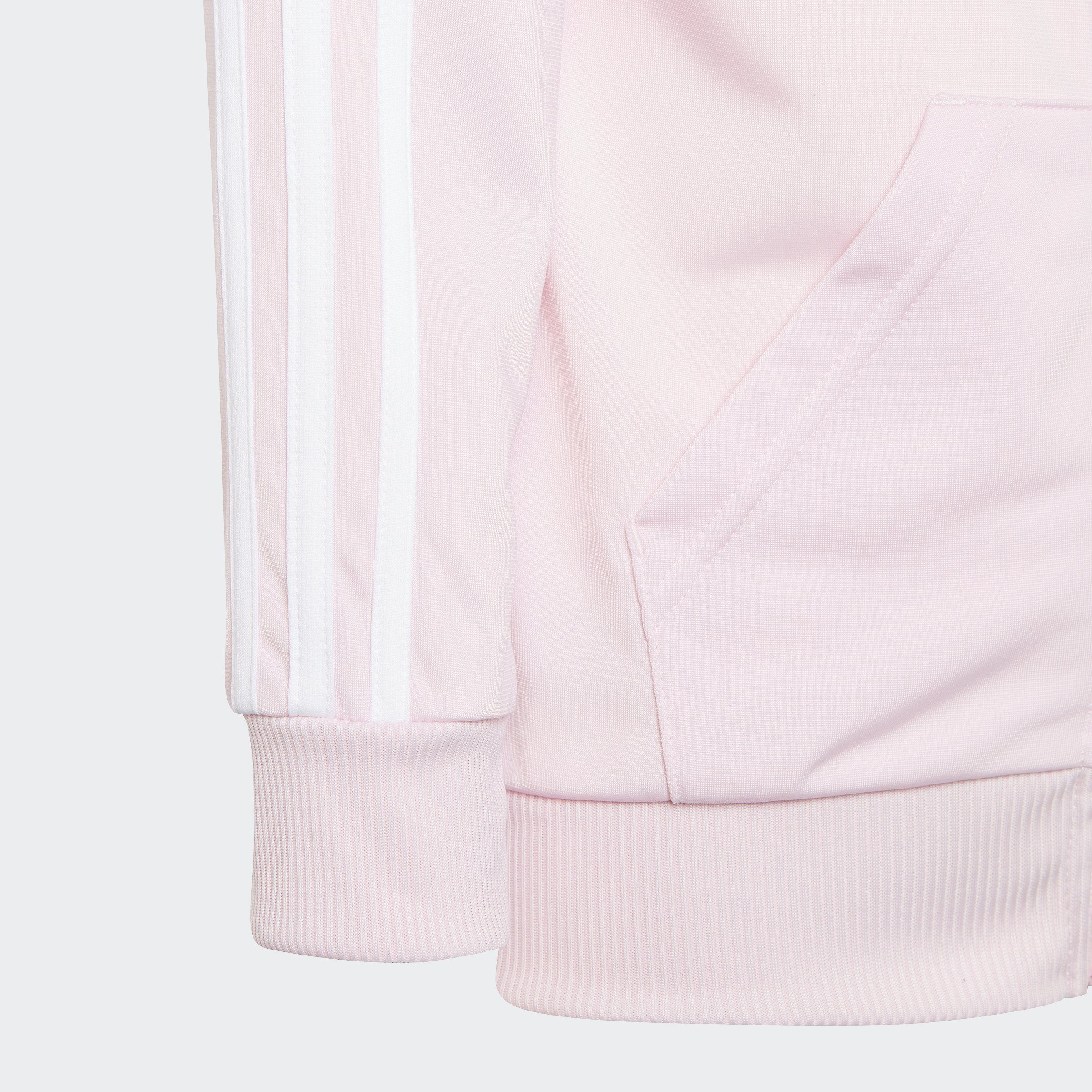 adidas Sportswear Trainingsanzug Clear / (2-tlg) SHINY Shadow ESSENTIALS Pink 3-STREIFEN Violet