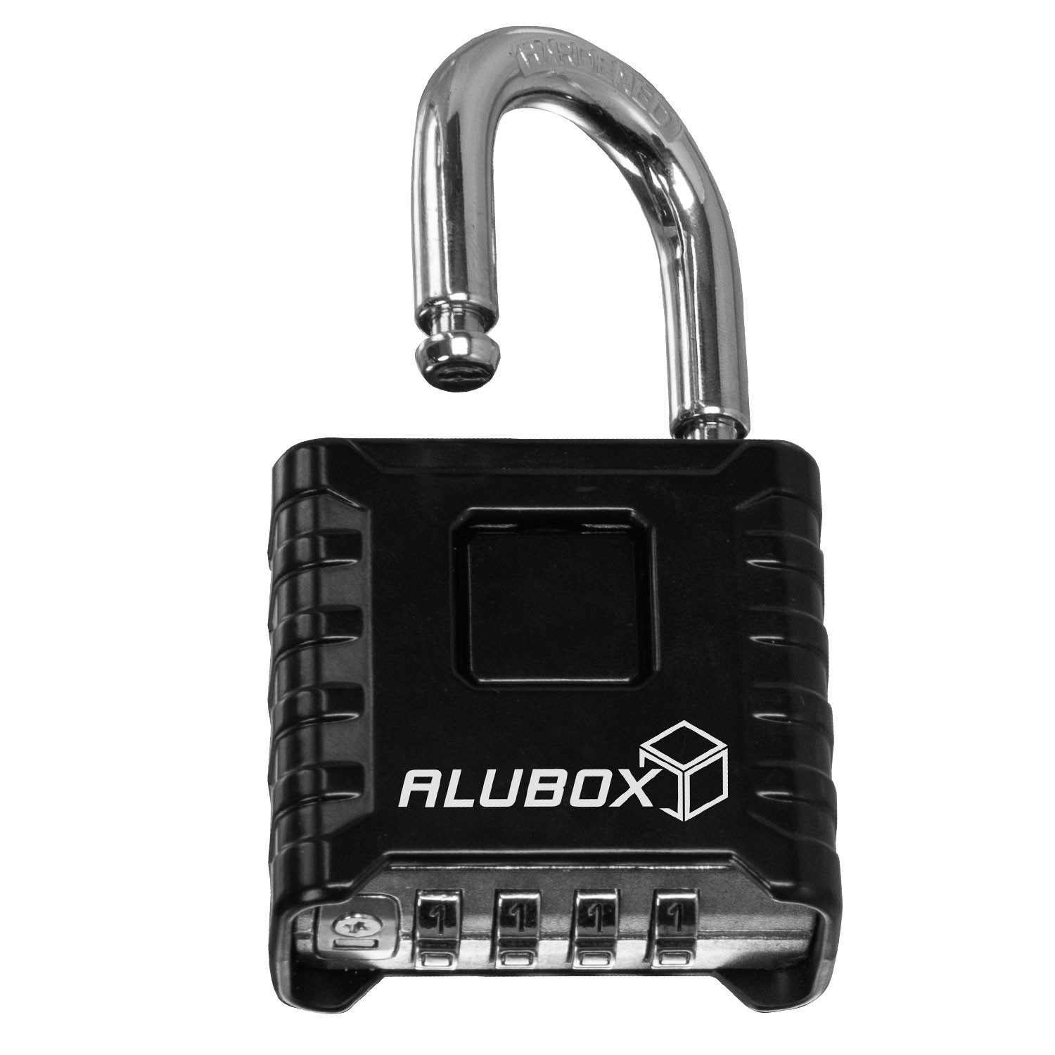 ALUBOX Zahlenbügelschloss Vorhängeschloss Zahlenschloss 4 stellig, Bügelstärke 8mm