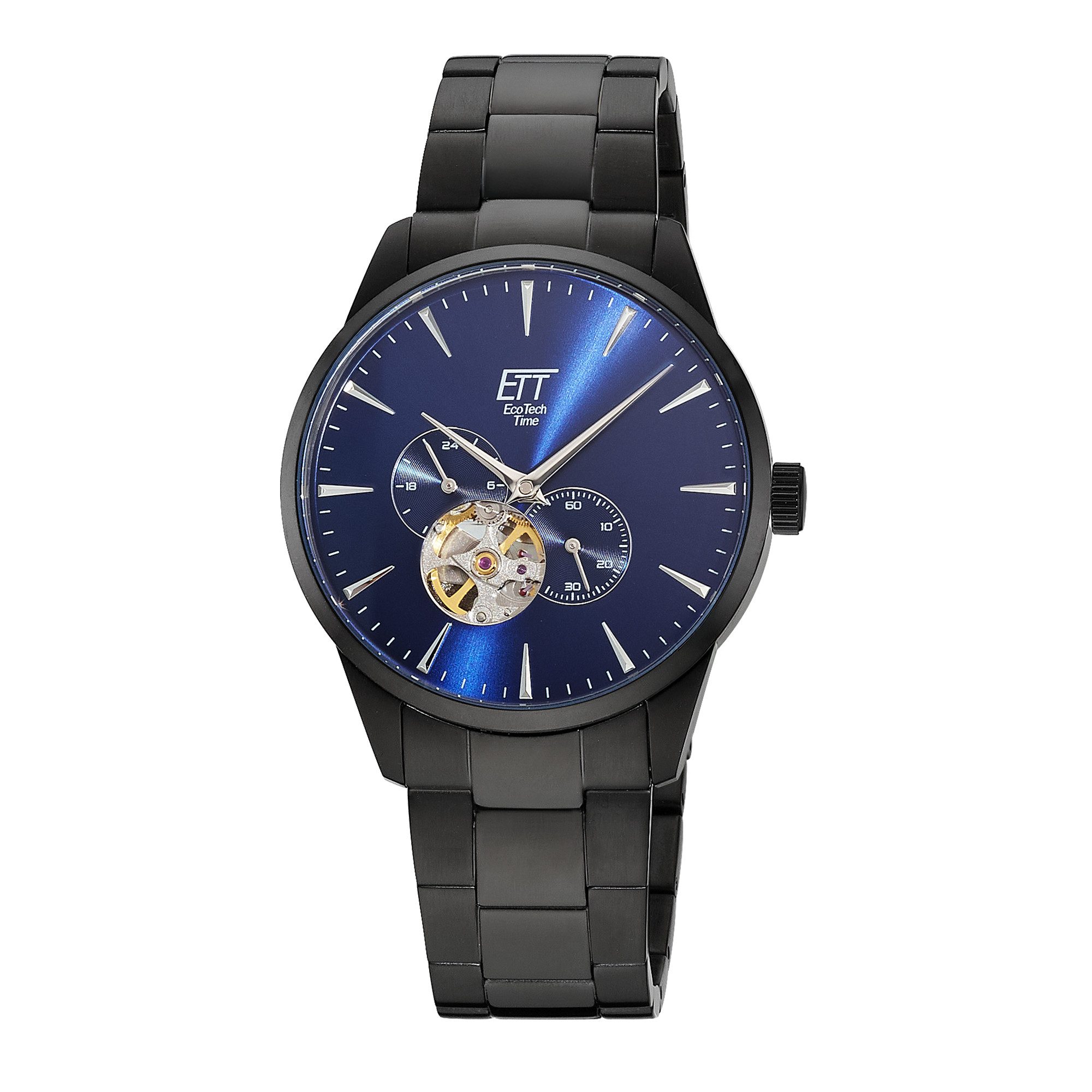 ETT Automatikuhr Motion Drive EGS-40405-31M, Armbanduhr, Herrenuhr, Mechanische Uhr, Edelstahlarmband, analog