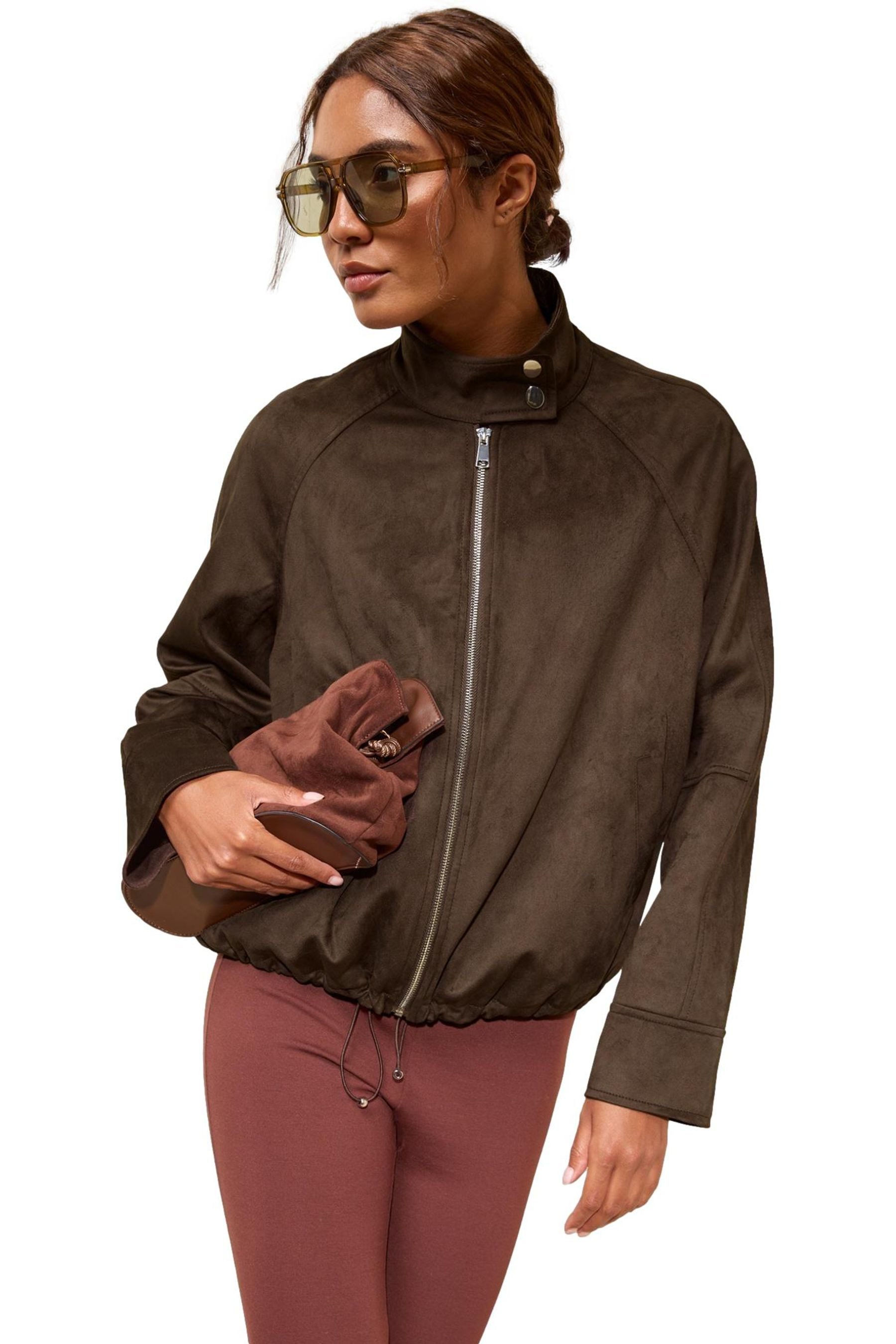 Friends Like These Lederimitatjacke Friends Like These Jacke im Ballonschnitt (1-St)