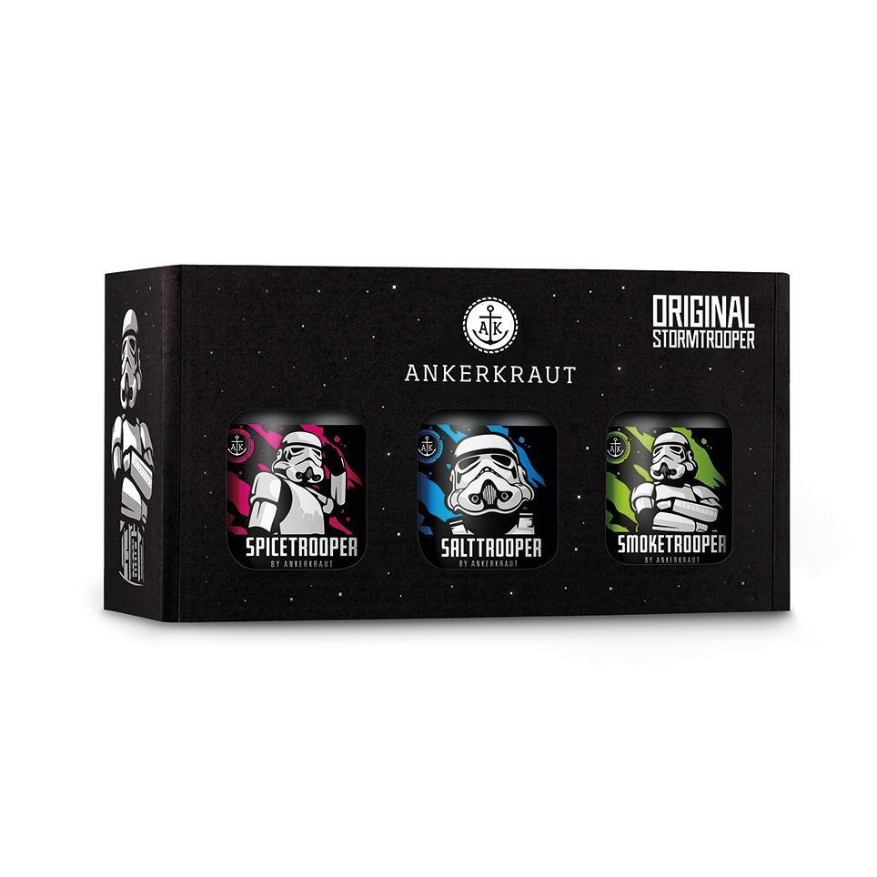 Ankerkraut Gewürz Original Stormtrooper Gewürz-Box, (3er Gewürz-Set in Sichtfenster-Box, Im Set enthalten sind: Smoketrooper, Spicetrooper, Salttrooper), 3er-Box als cooles Geschenk