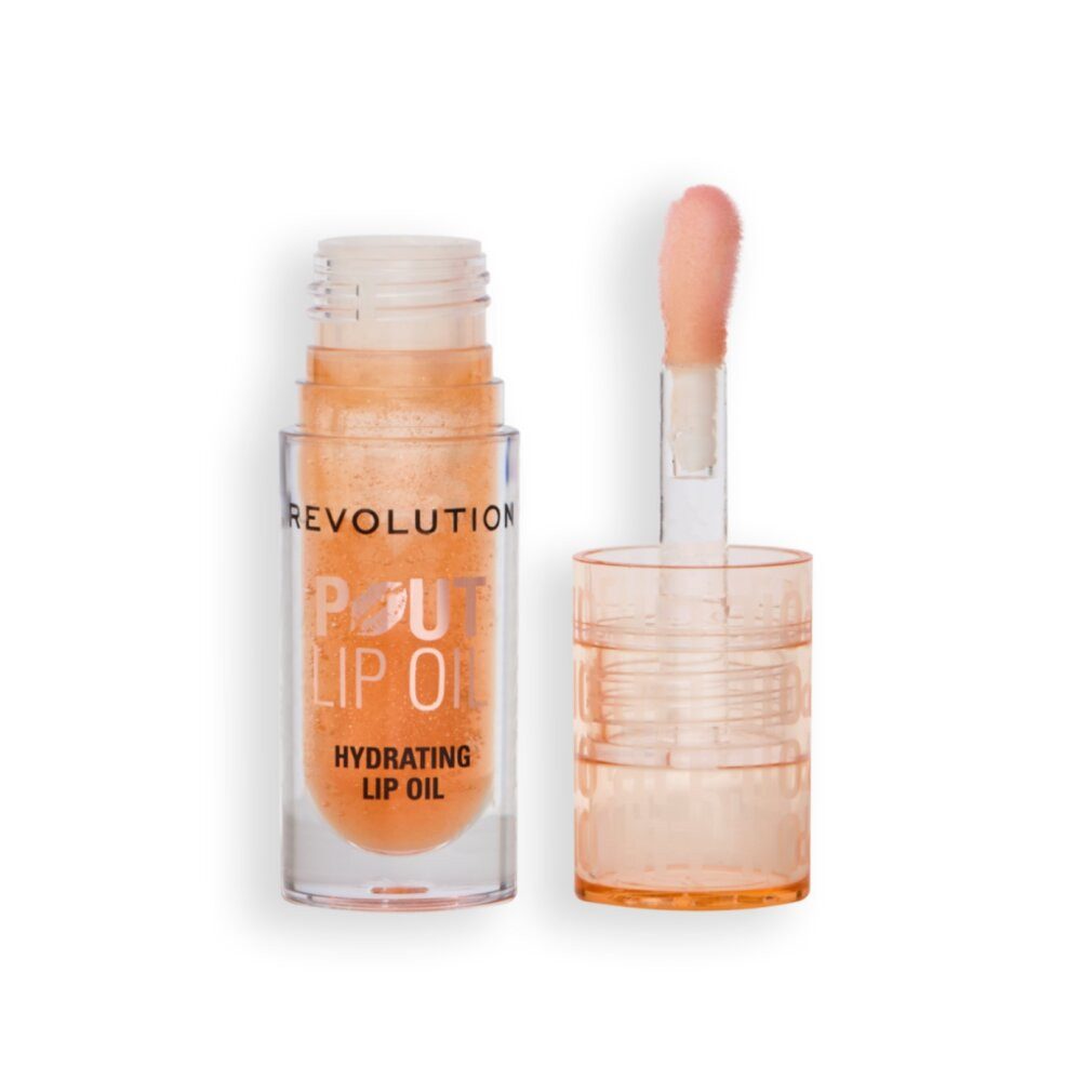 MAKE UP REVOLUTION Lippenpflegemittel Makeup Revolution, Pout, Vegan, Glossy, Lip Oil, Honey Shimmer, 4 ml