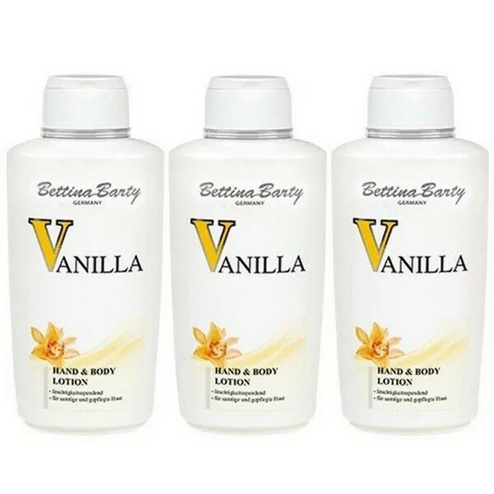 Bettina Barty Körpercreme Vanilla Hand & Body Lotion 3 x 500 ml