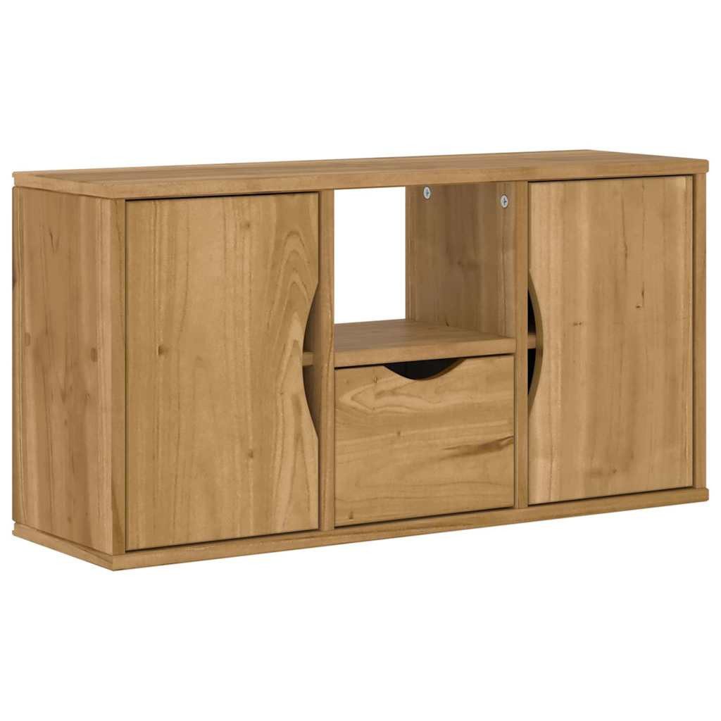 vidaXL TV-Schrank TV-Schrank mit Schublade ODDA 79x24x40 cm Massivholz Kiefer (1-St)