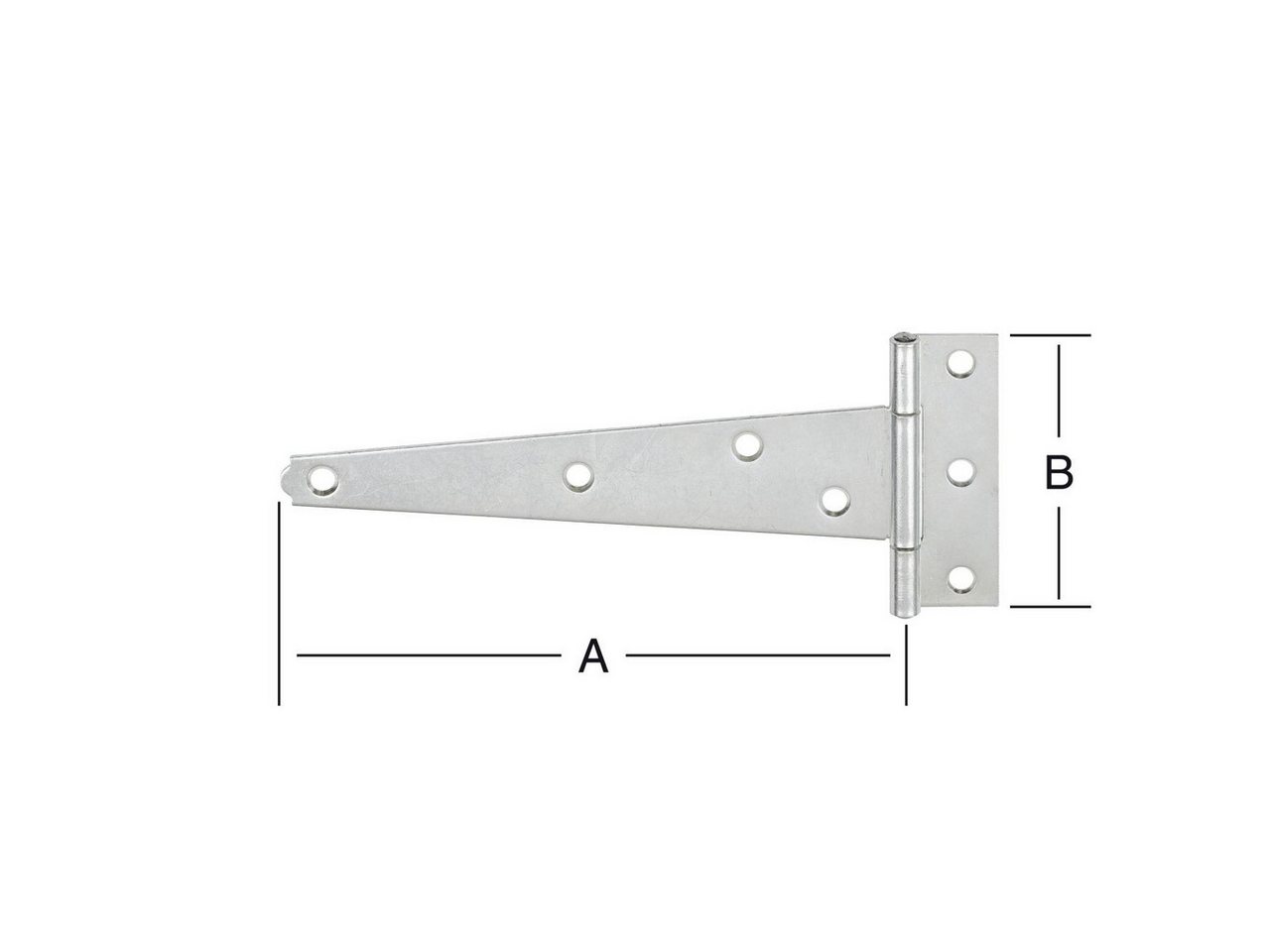 Thumbnail - Vormann WC-Deckel-Scharnier Vormann T-Bänder verzinkt 97 x 60 mm