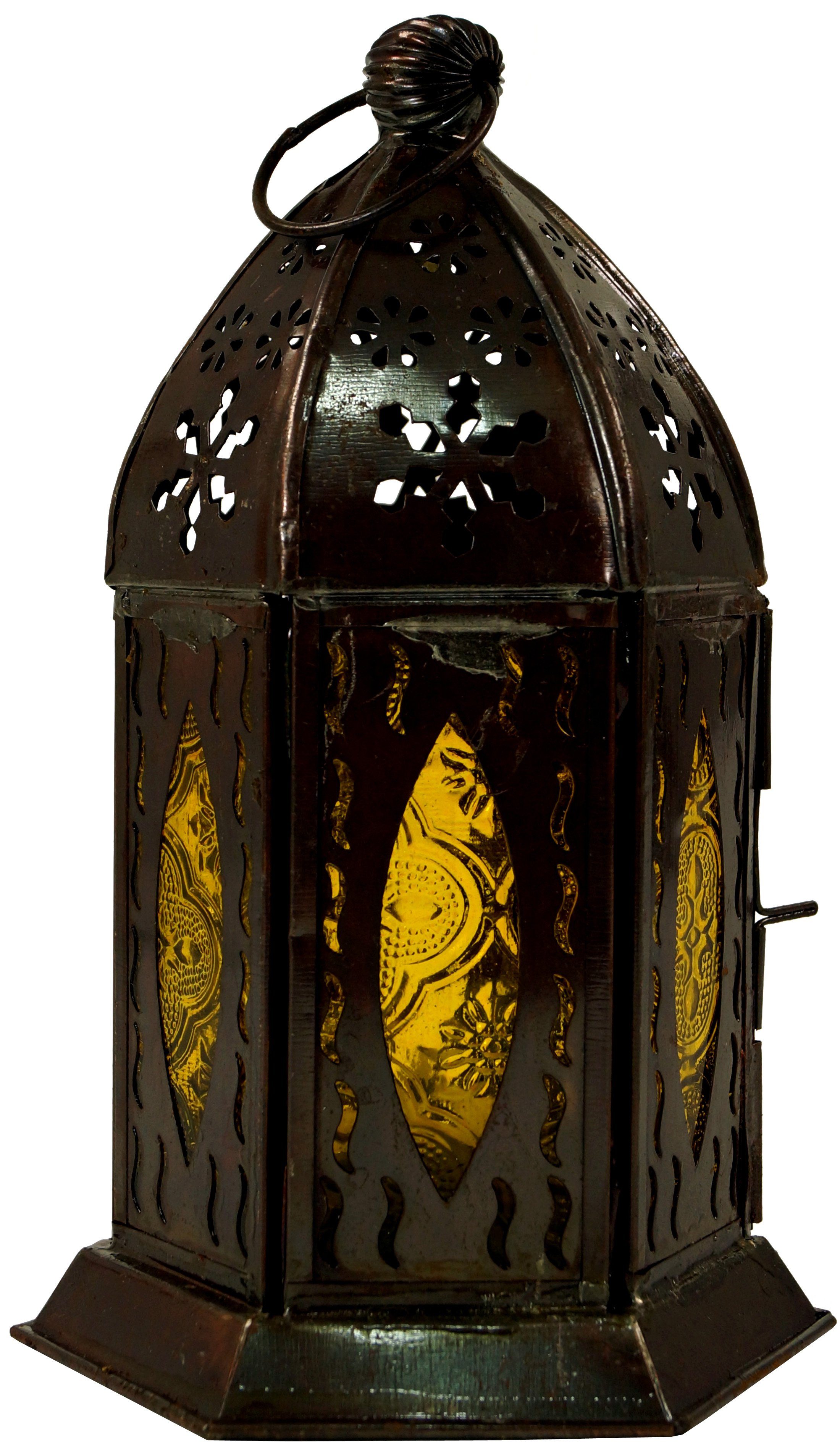 Guru-Shop Laterne Orientalische Metall/Glas Laterne in..