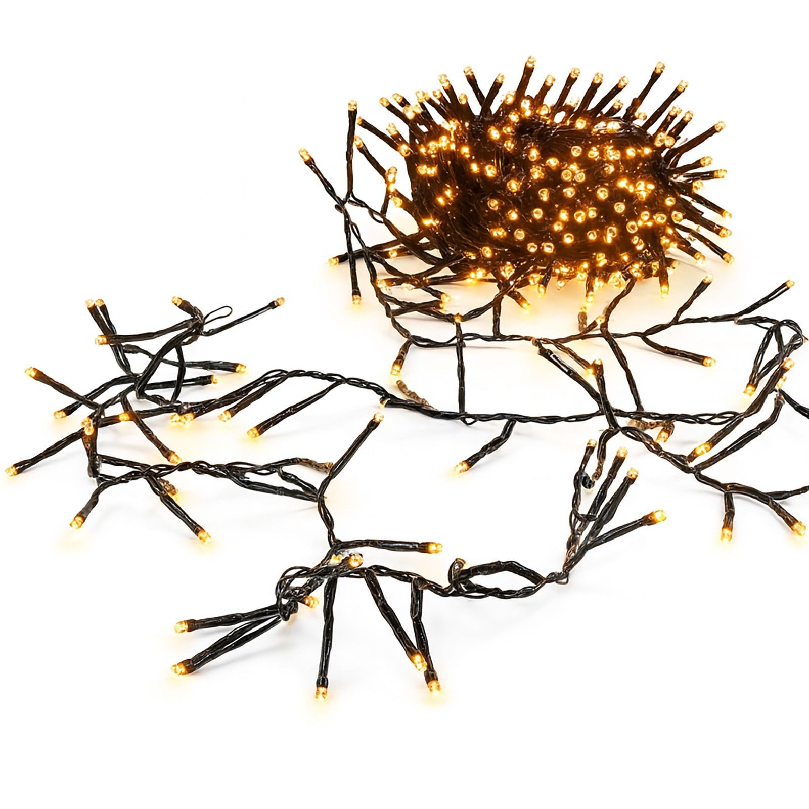 BURI Lichterkette LED Clusterlichterkette 11,5m warmweiß Büschellichterkette Weihnachten
