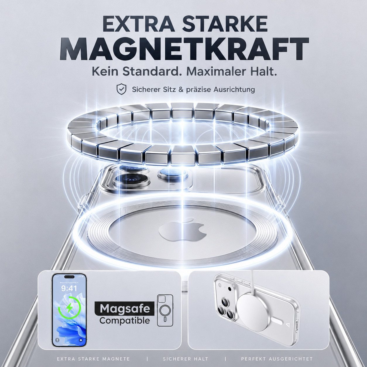 alkaya. Handyhülle Premium Hülle Magsafe Für Apple iPhone Case Magnet Cover Bumper Schutz iPhone 17 Pro Max, Schutzhülle