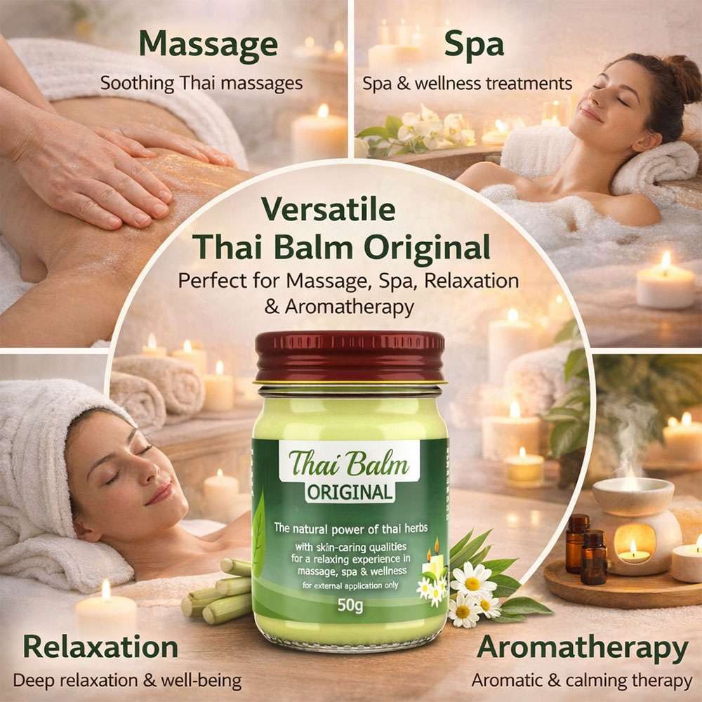 Wang Prom Körperbalsam Thai Kräuter Balm Balsam 100g Thai-Herbs für Massage Hautpflege Thai-Herbs