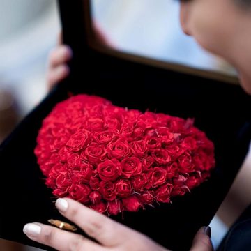 Kunstblume Adora Rose Liebesbox, konservierte Rosen, handgefertigte Rosen, JUNG, Valentinstag Geschenk Frau, Valentintstagsgeschenk Frauen Blumen Rose