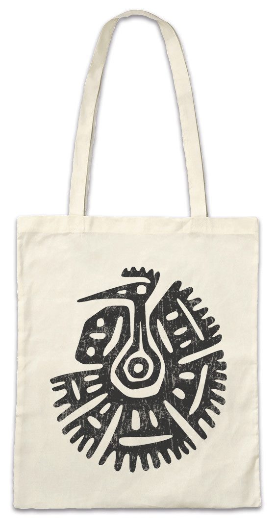 Beuteltasche Maya Bird Symbol Stofftasche Mayan Mayans Empire Tattoo American