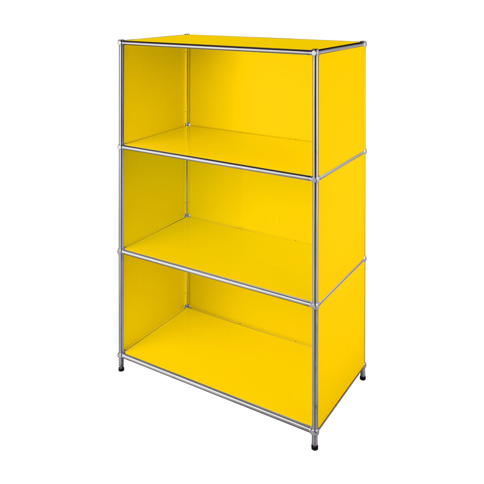 Floordirekt Bücherregal Metall Concept Epure MK-101 Standregal mit Seitenwänden, 4 Ablagen, B75×T40×H120 cm