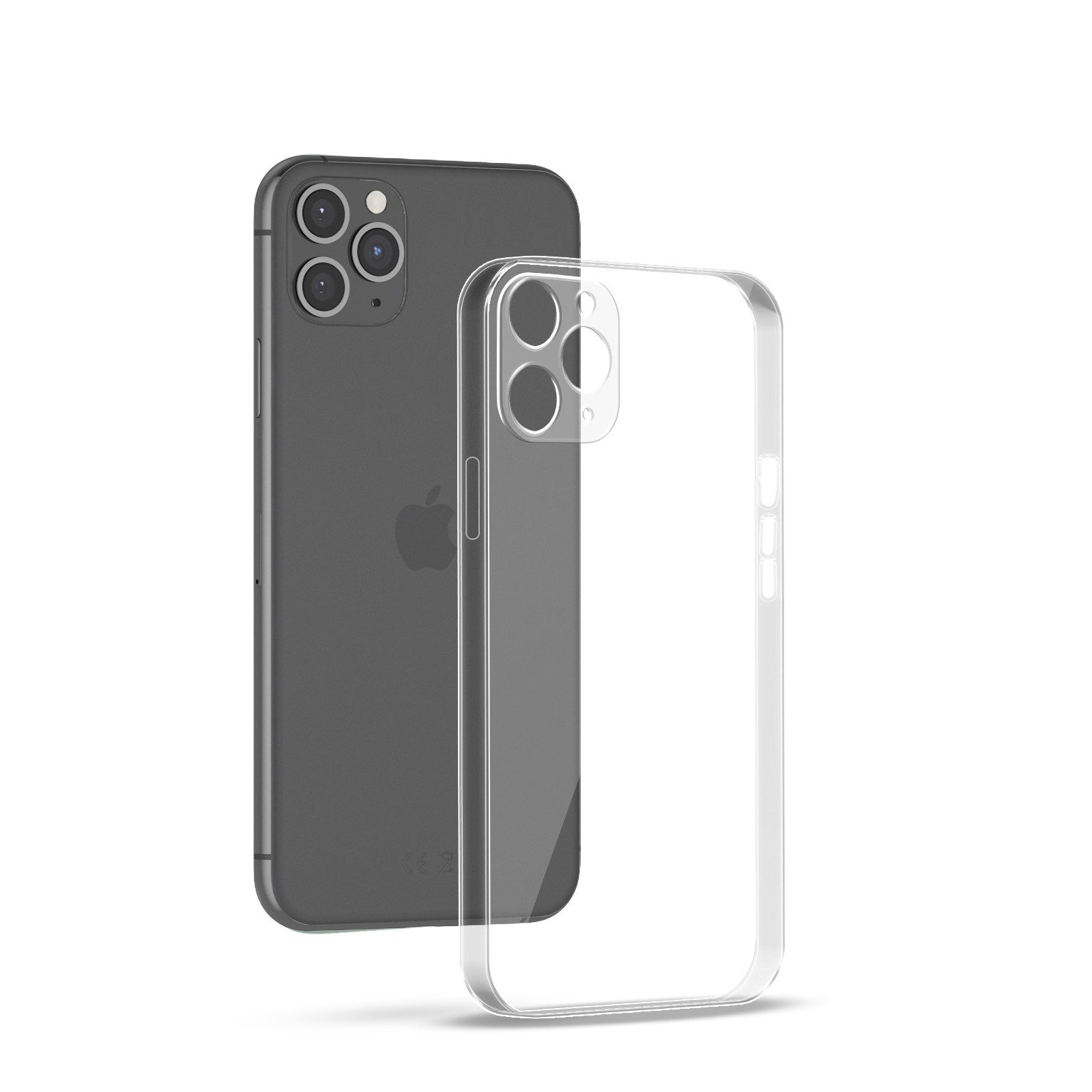 Tec-Expert Handyhülle Handy Hülle Cover für Apple iPhone 11 Pro Max 6.5 Zoll, 6.5", Slim Case Bumper Schutzhülle Transparent