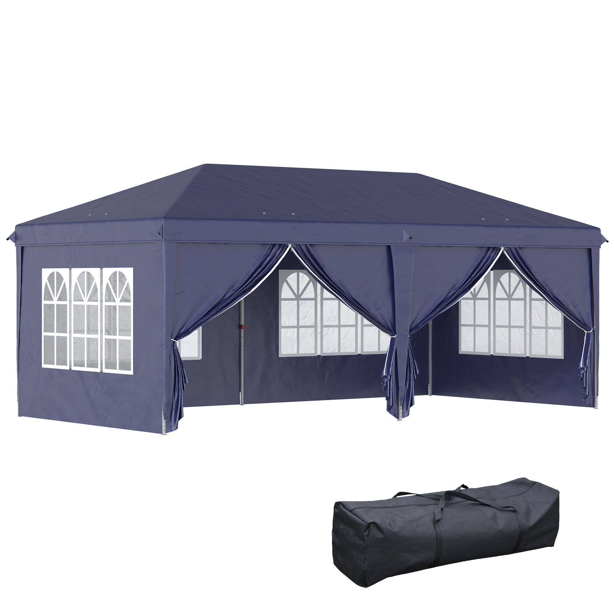 Outsunny Faltpavillon Partyzelt, Bierzelt mit Fenster, günstig online kaufen