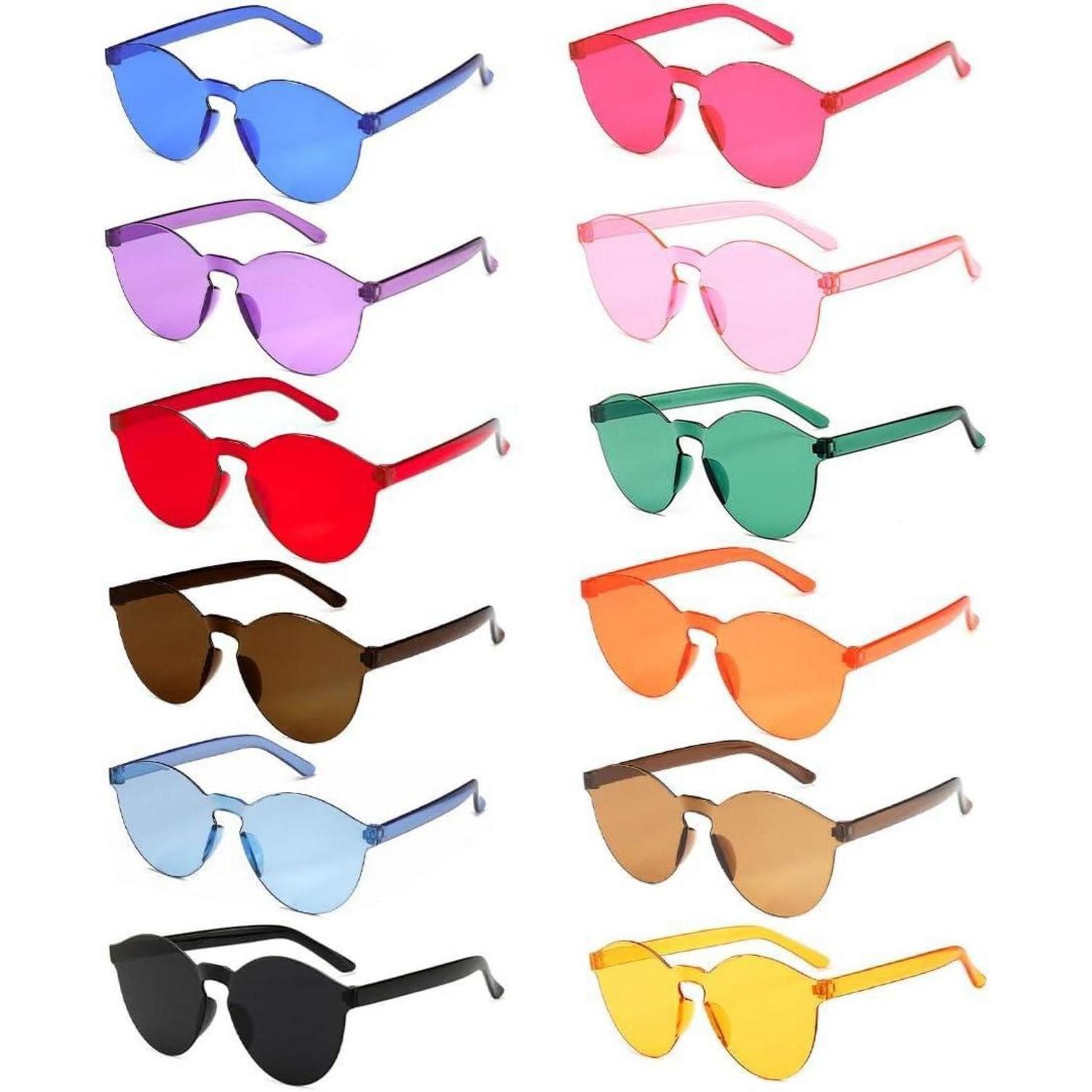 LuxusKollektion Sonnenbrille Sonnenbrillen 12er Set Hippie Party Kinder Erwachsene Foto Schwarz