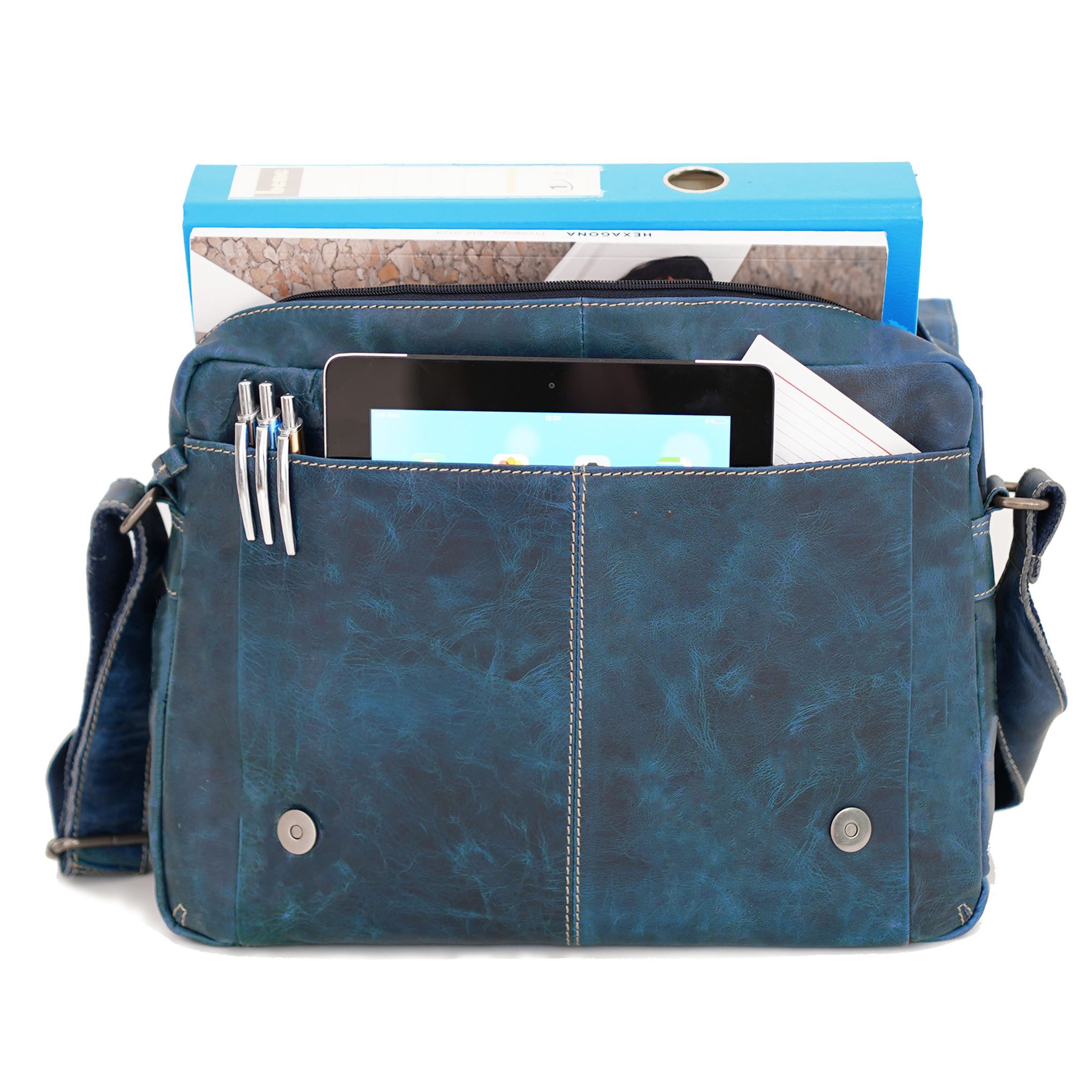 ALMADIH Umhängetasche Leder Umhängetasche DYLAN Ledertasche 15 Zoll Aktenta günstig online kaufen