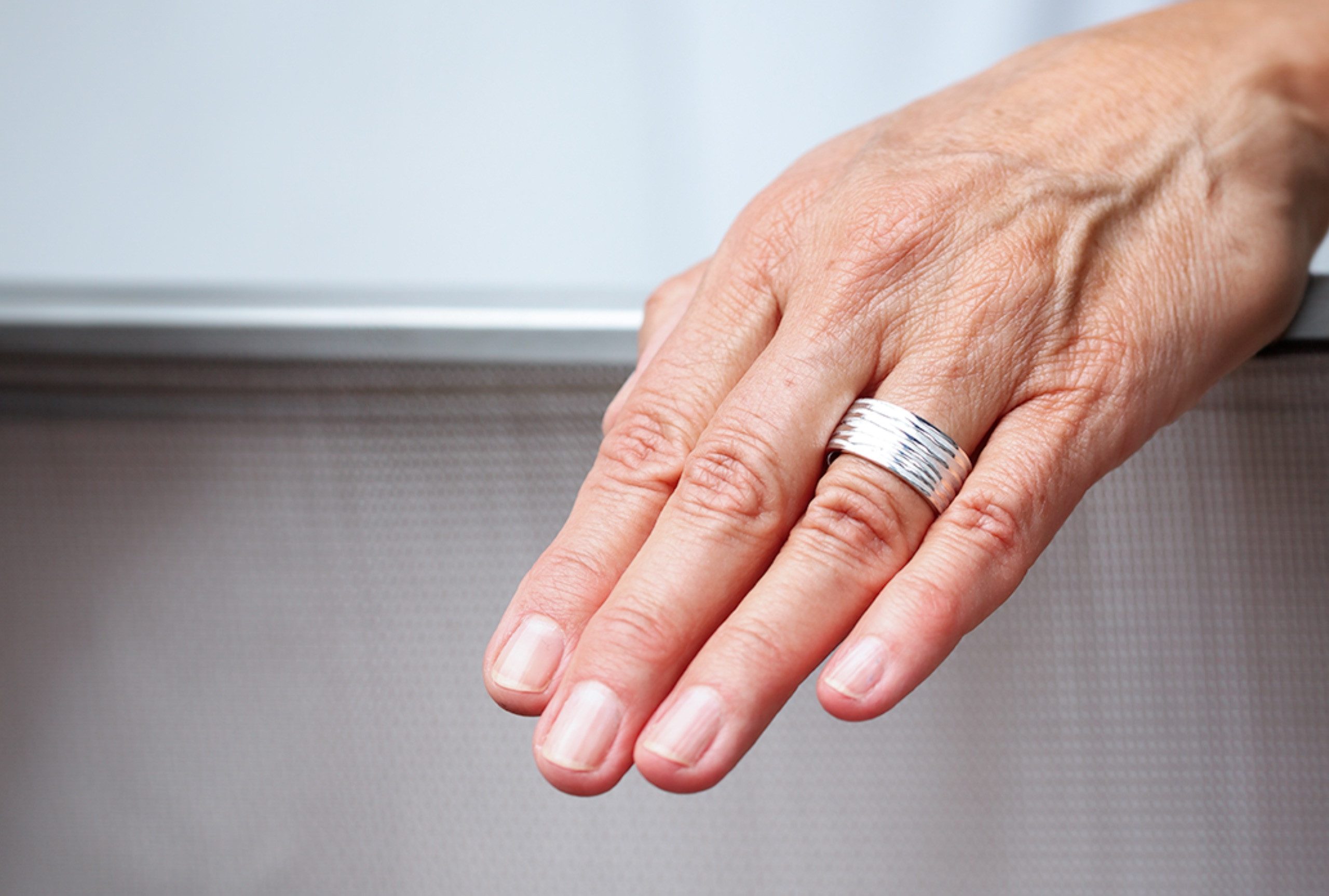 SILBERMOOS Silberring XL Eleganter Strukturring, 925 Sterling Silber