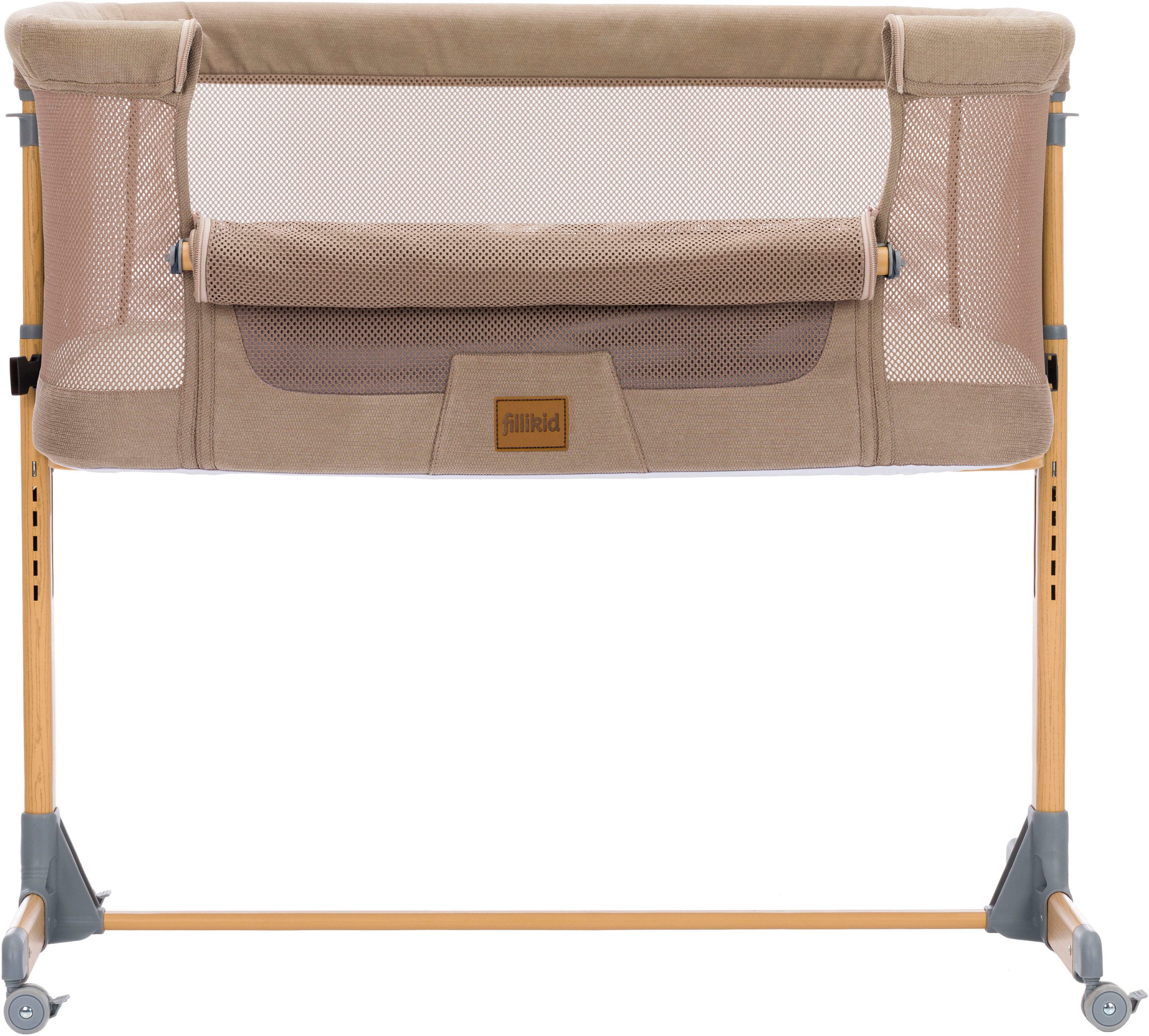 Fillikid Beistellbett Air caramel inkl. Rollen