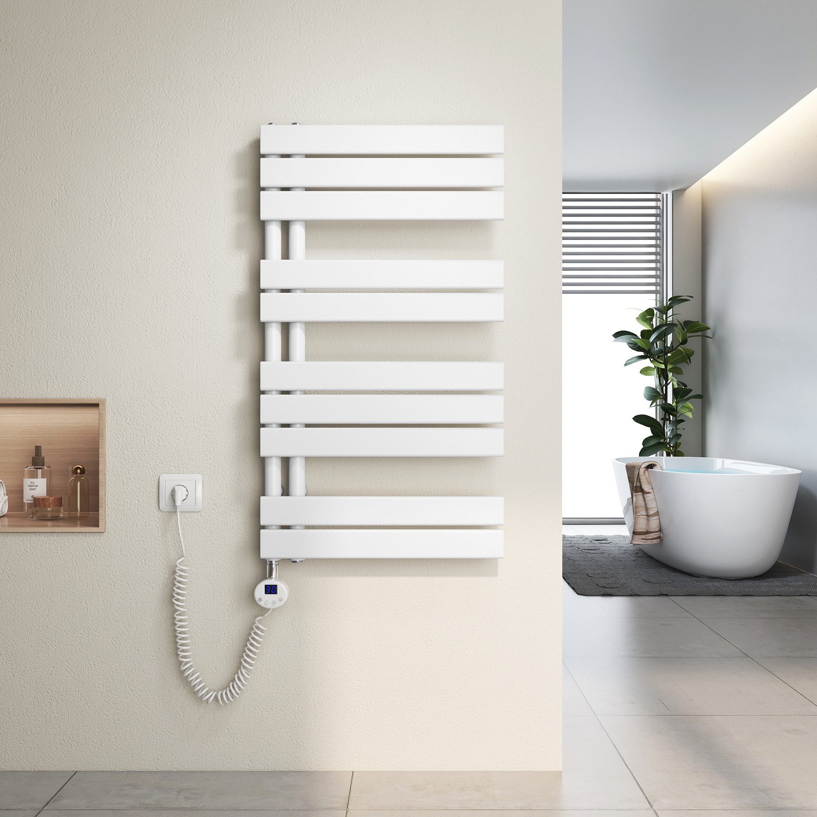 MEYKOERS Badheizkörper Elektro Handtuchtrockner Mit Thermostat günstig online kaufen