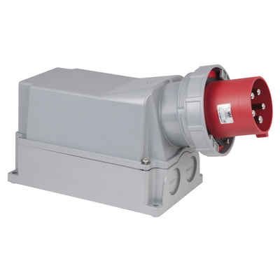 PCE Kabelverbinder-Sortiment PCE CEE 125 A/400 V 5P Wallmount - male Rot - IP67