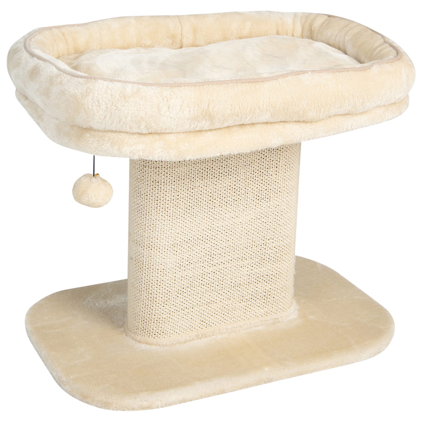 KOMFOTTEU Kratzbaum Katzenbaum, mit Sitzplattform, für Hauskatzen, 50cm
