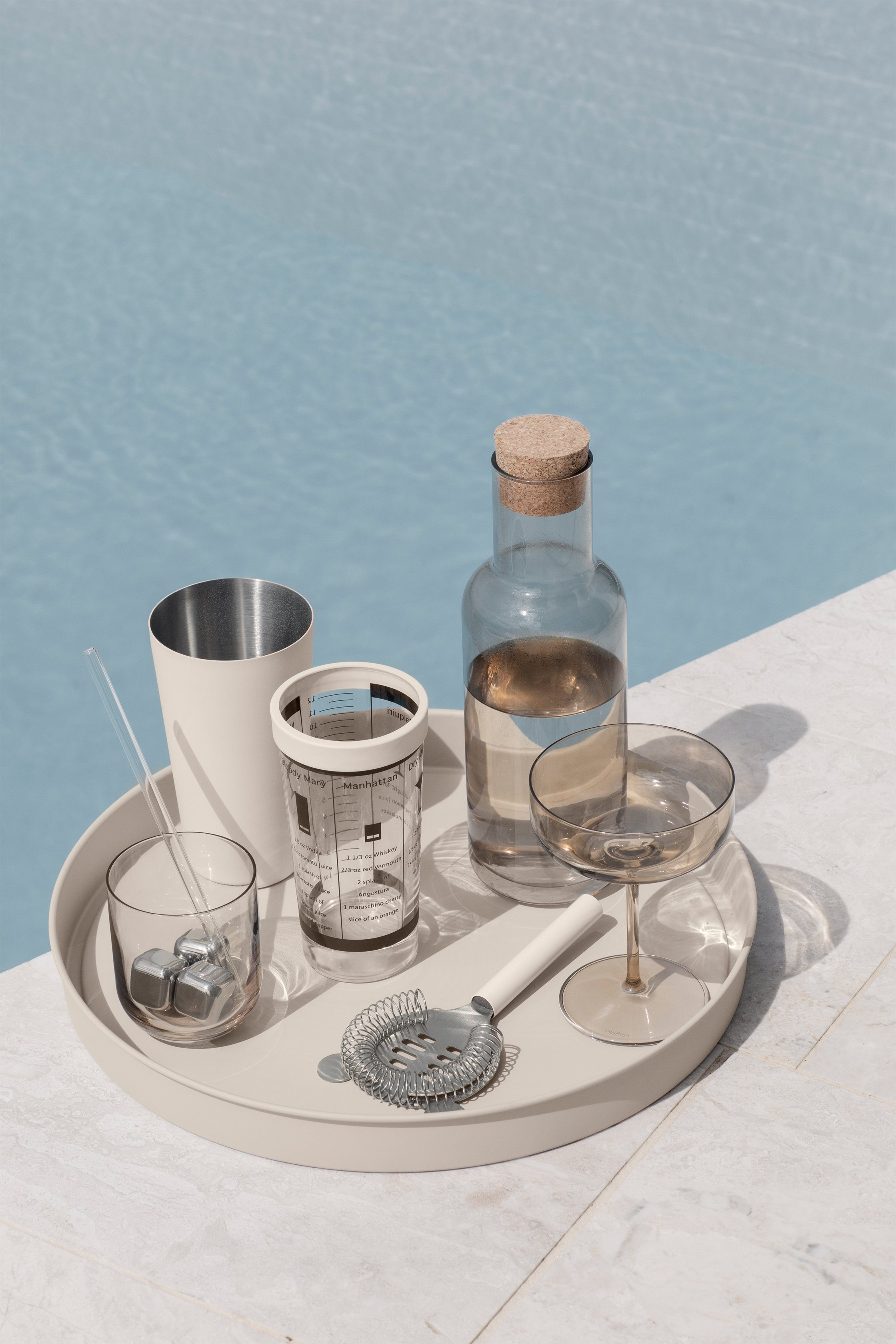blomus Cocktail Shaker LOUNGE Boston Shaker Set Edelstahl, Edelstahl, (Set mit Barsieb und Metallbecher)