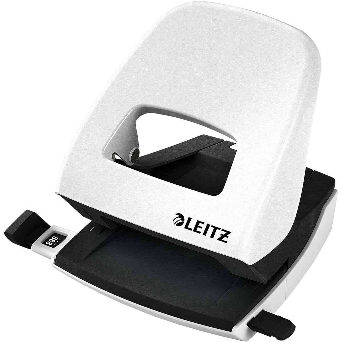 LEITZ Lochstanzer 5008 NeXXt WOW, 2-fach bis 30 Blatt, für A4, A5, A6, 8x8x8 cm, US, Folio weiß