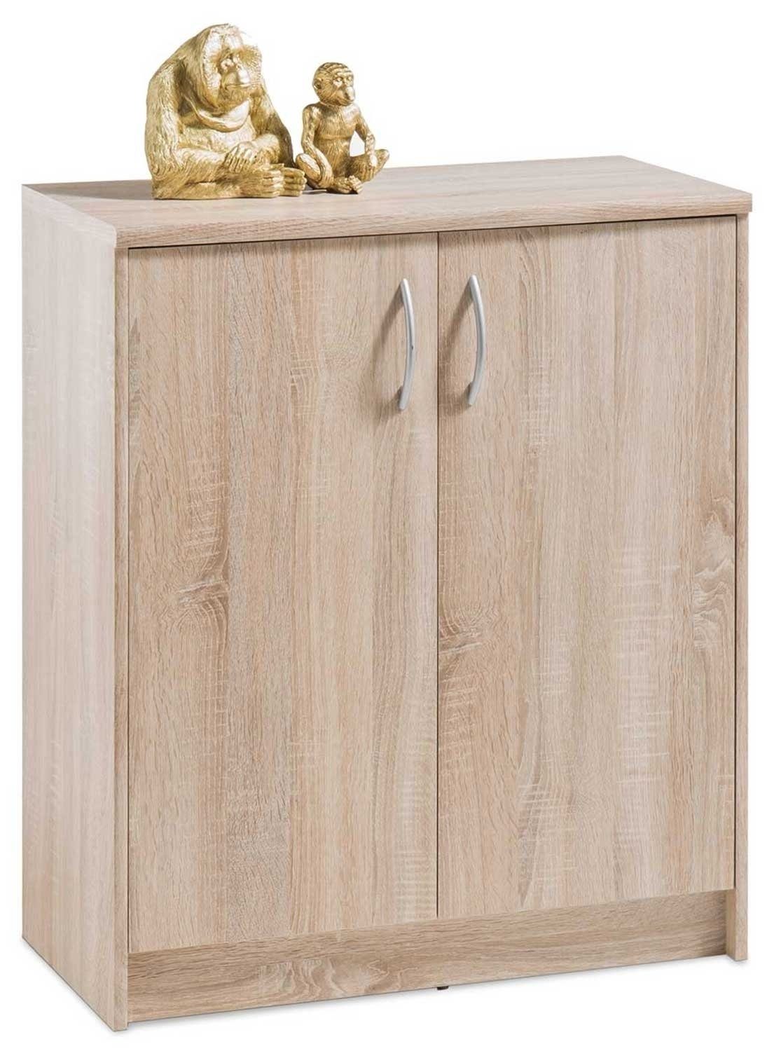 Kommode OPTIMUS, B 74 x H 86 cm, Eiche Sonoma Dekor, 2 Türen