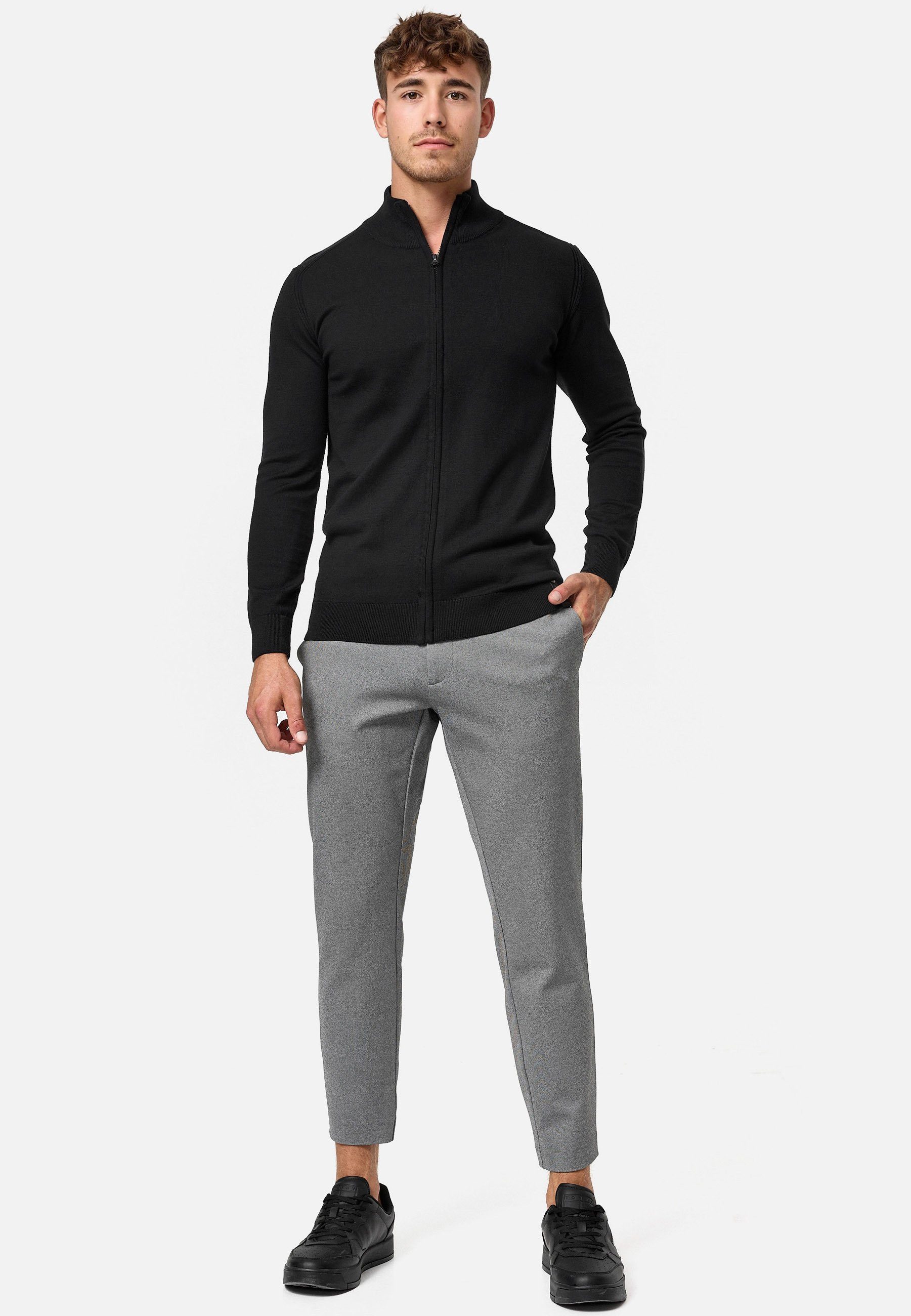 Indicode Strickjacke Herren Lau Herrenstrickjacke