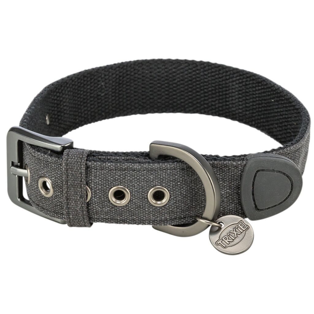 TRIXIE Hunde-Halsband CityStyle Halsband, extra breit - schwarz - 35–42 cm/25 mm, Gurtband