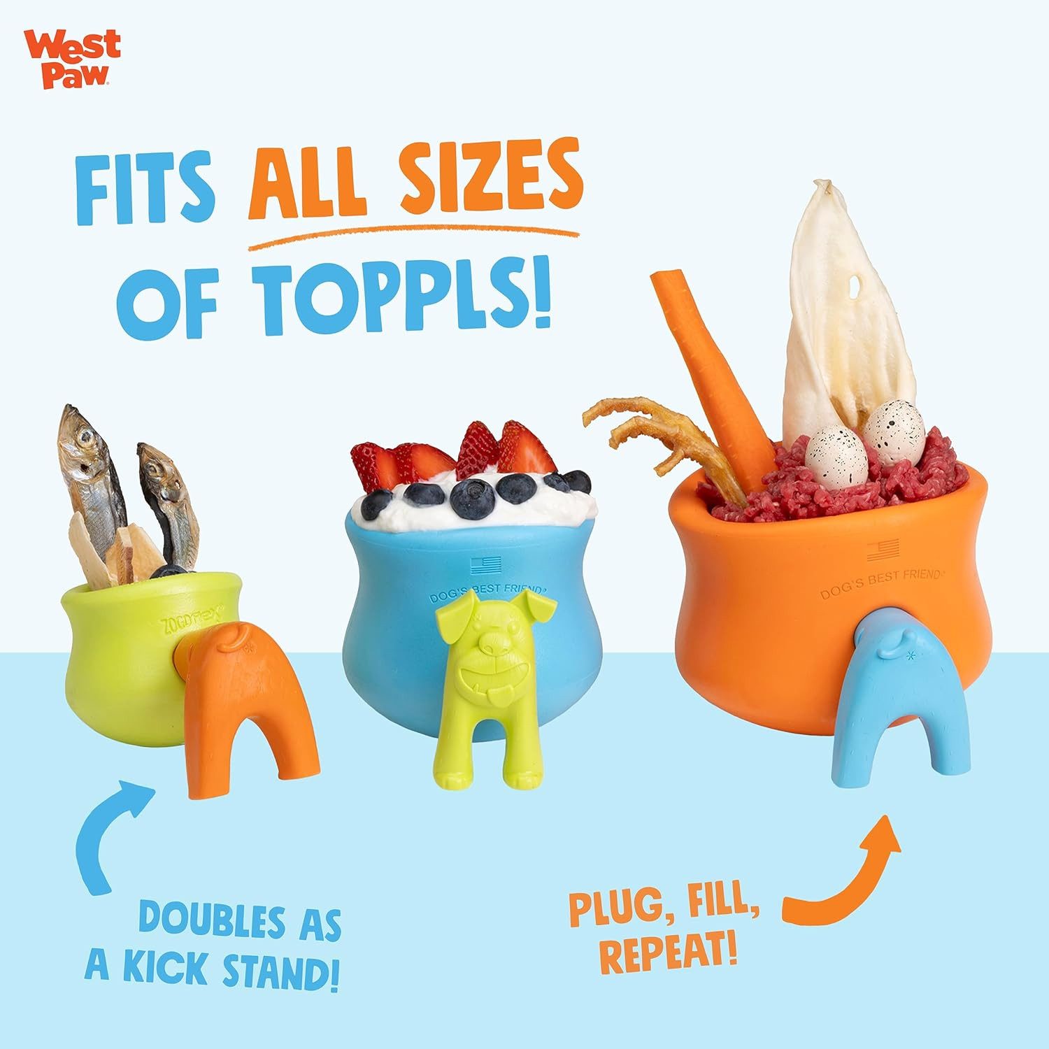 West Paw Antischlingnapf Dog Spielzeug Toppl günstig online kaufen