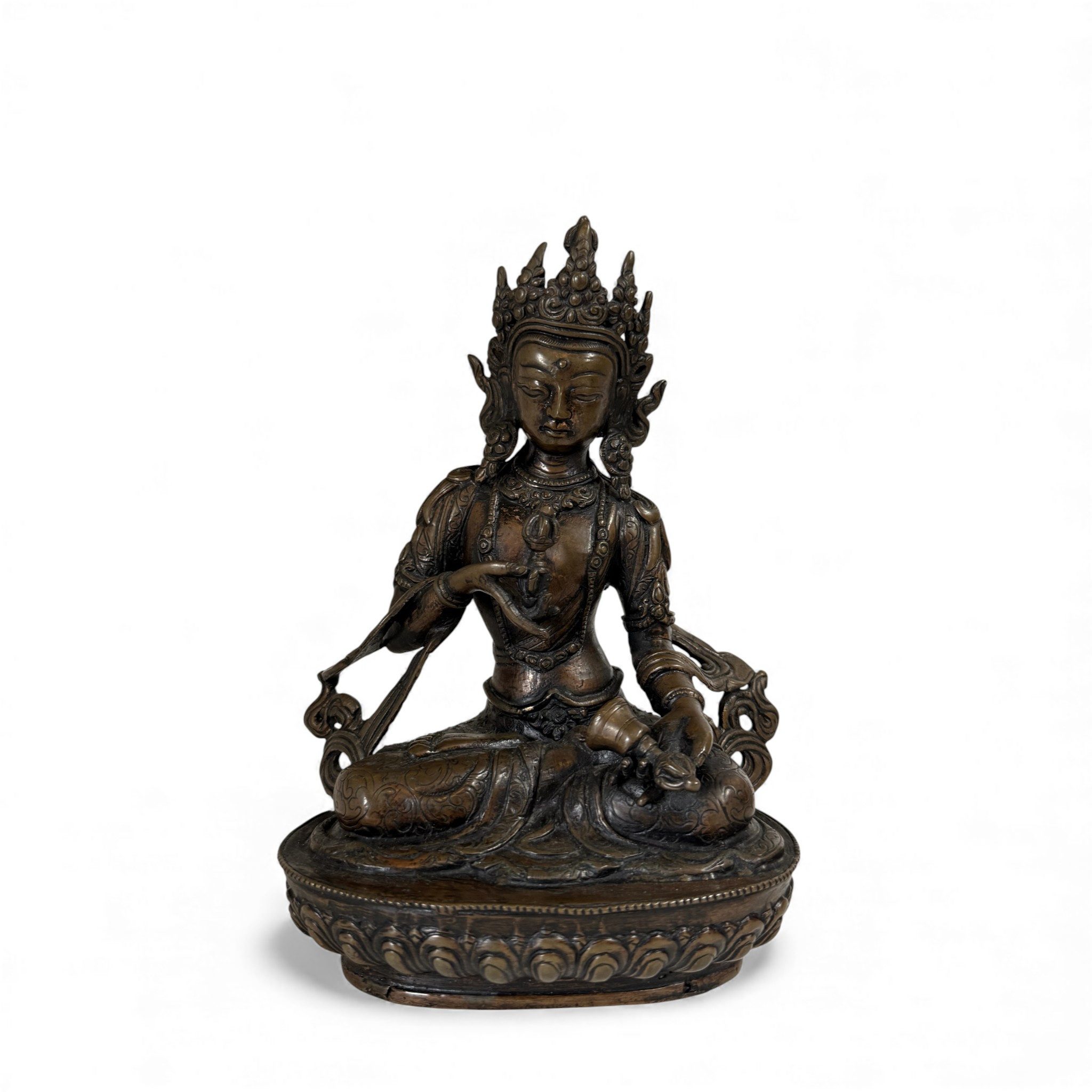 Asien LifeStyle Buddhafigur Vajrasattva Bodhisattva Bronze Figur Nepal – Dorje & Ghanta