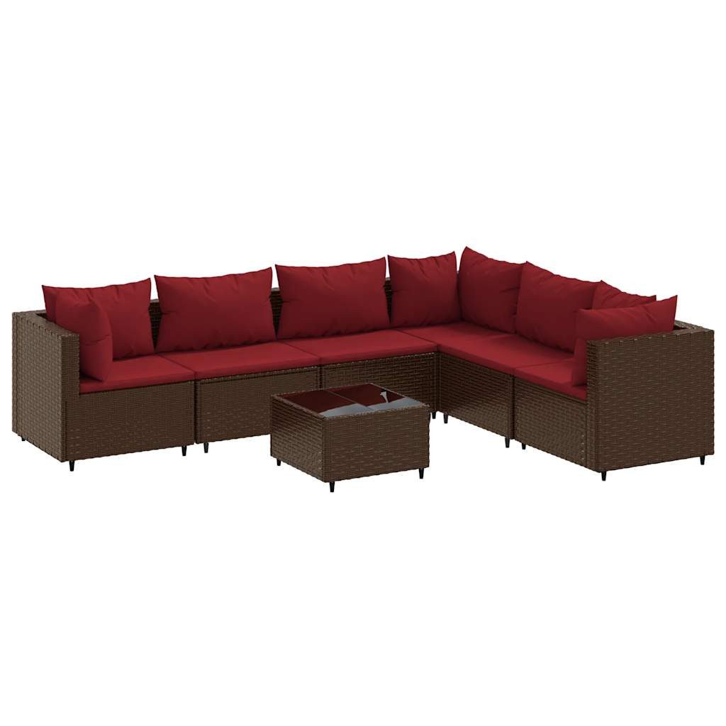 vidaXL Gartenlounge-Set 7-tlg. Garten-Lounge-Set mit Kissen günstig online kaufen